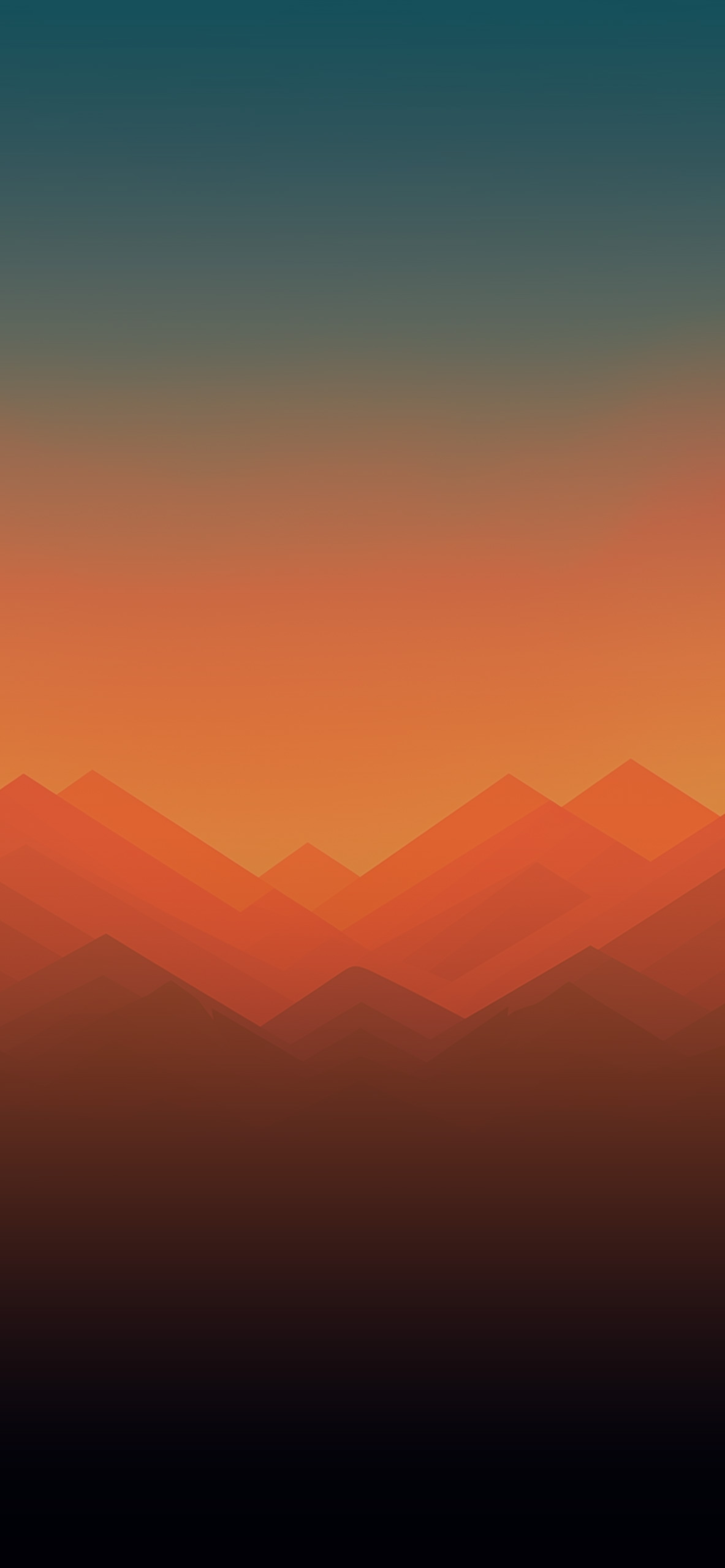 Orange Mountains Minimalist Wallpaper Wallpaper 4k