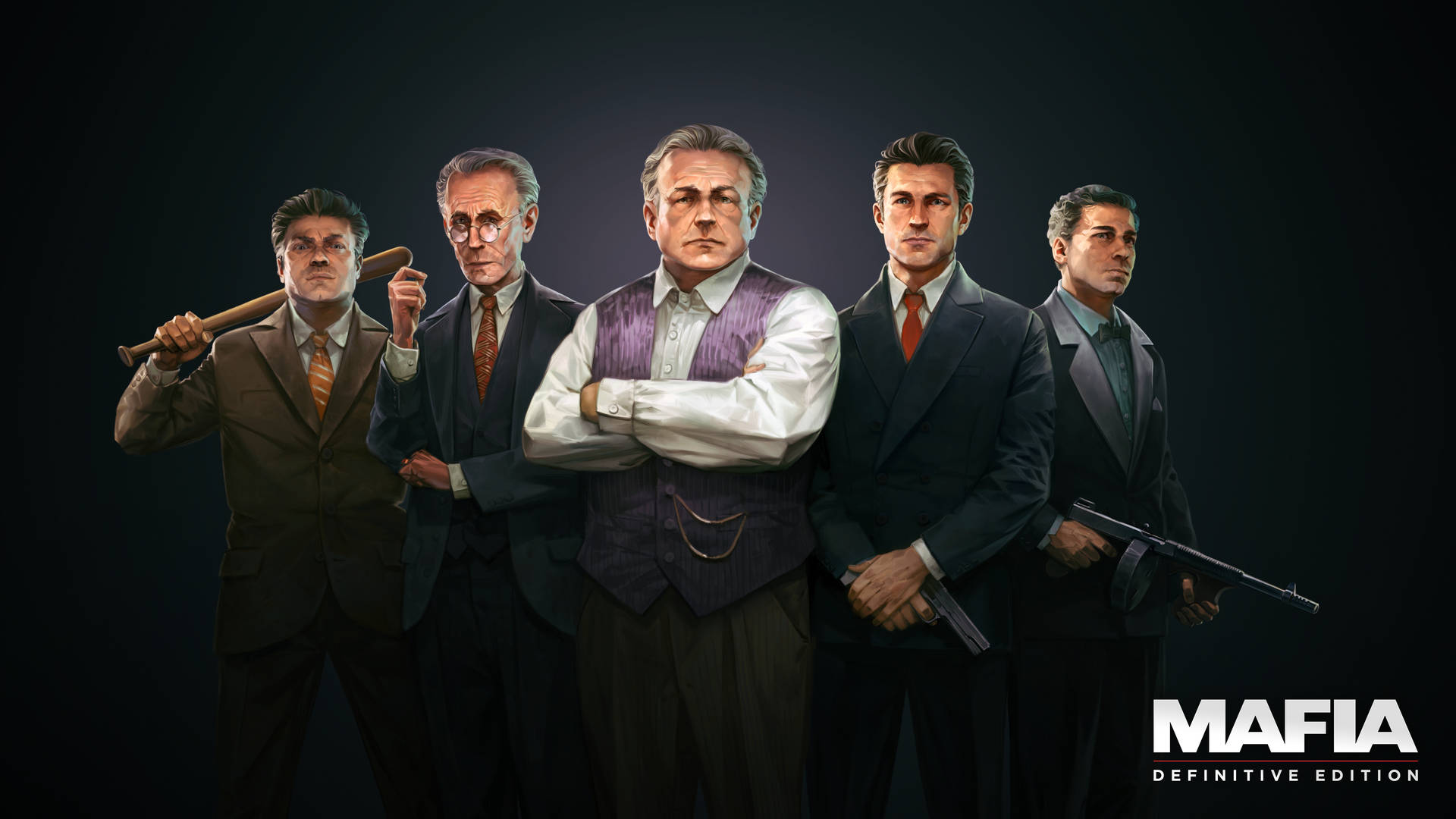Download Characters From Mafia Definitive Edition Wallpaper