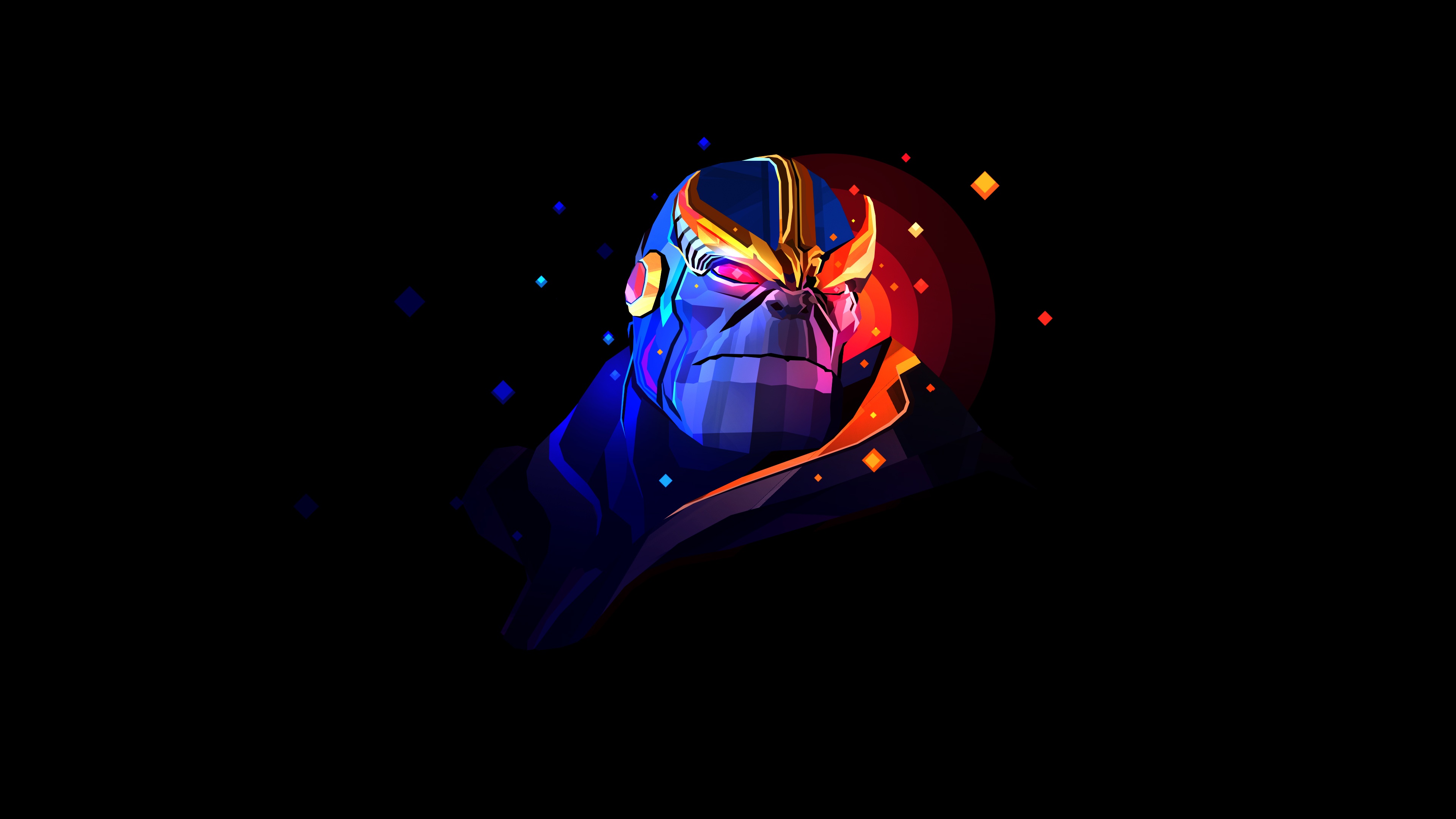 Thanos Wallpaper 4K, Marvel Comics, AMOLED
