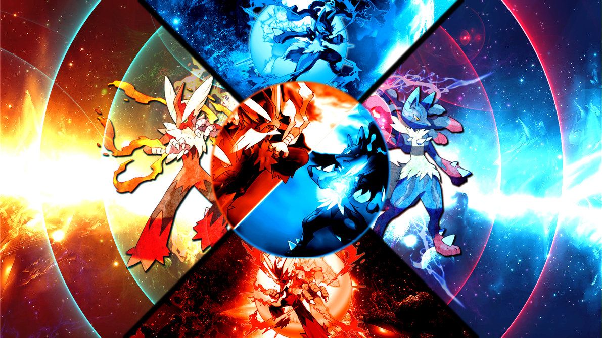 Mega Blaziken VS Mega Lucario Wallpaper. Anime wallpaper, HD pokemon wallpaper, Cute pokemon wallpaper