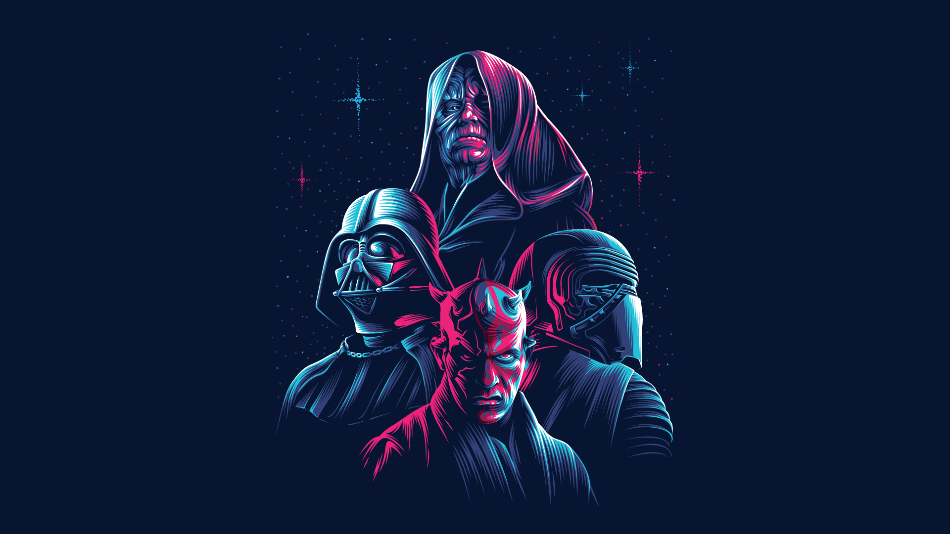 Wallpaper Star Wars, Darth Vader, Sheev Palpatine, R2 D2, C 3PO, Background Free Image