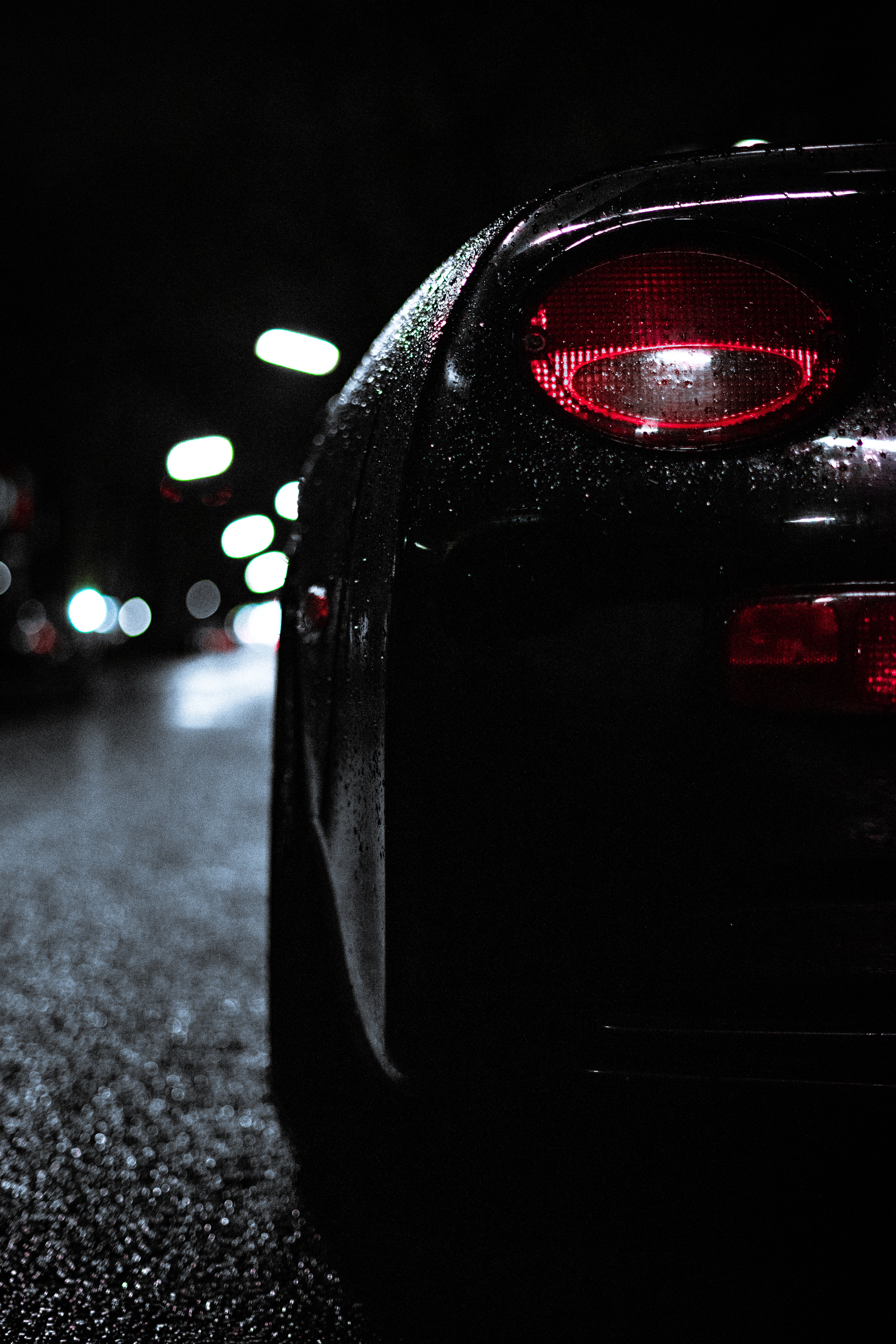 Wallpaper Black Car on Road During