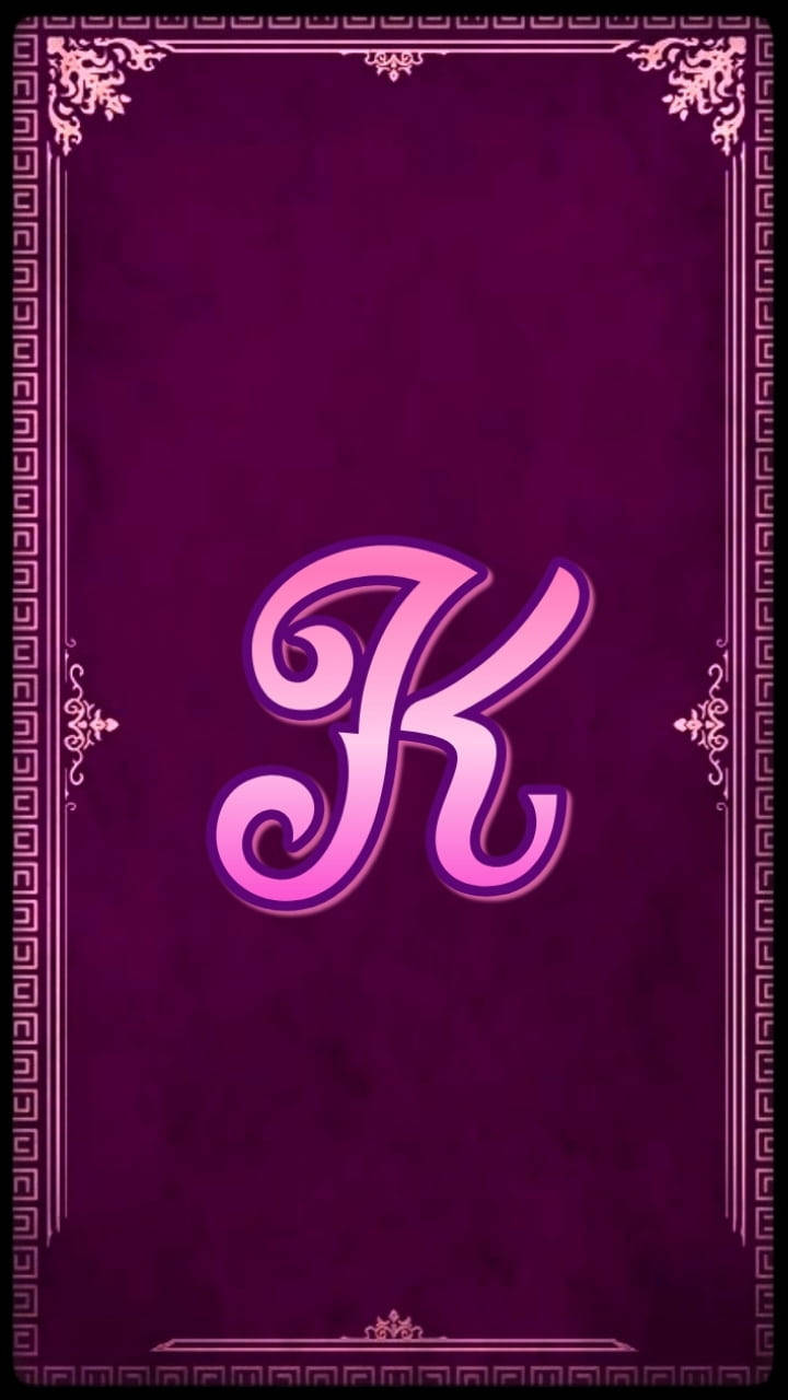 Download Dark Pink K Alphabet Wallpaper