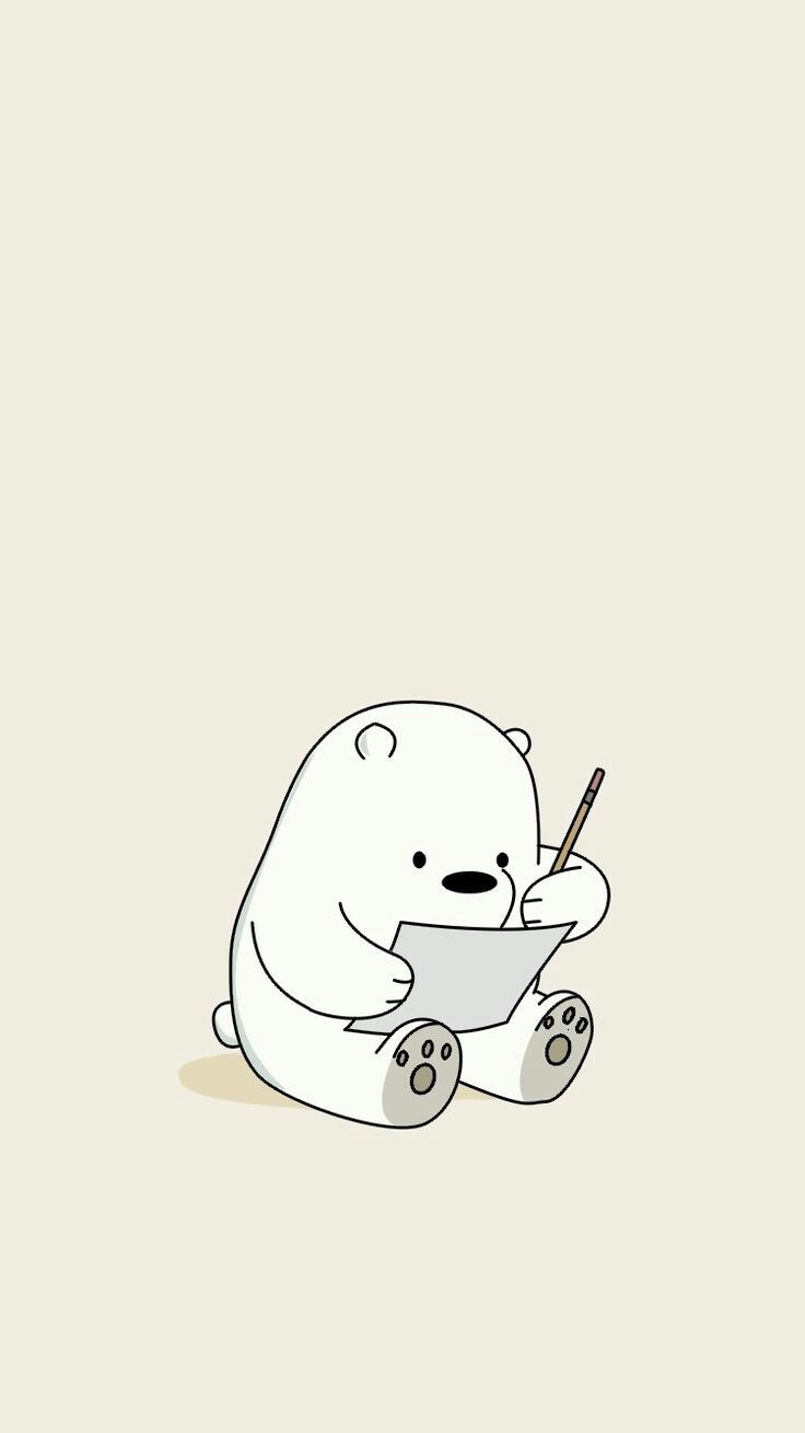 Polar bear aesthetic wallpaper. We bare bears wallpaper, Ice bear we bare bears, Bear wallpaper