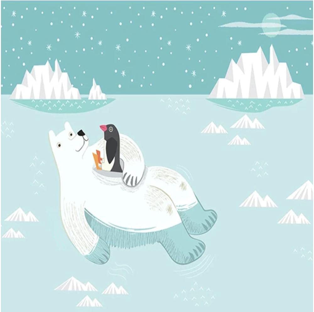 Custom 3D Wallpaper Cute Cartoon Polar Bear Penguin Iceberg Photo Wall Picture Children's Room Waterproof Sticker 280 cm x 200 cm, Amazon.de: DIY & Tools