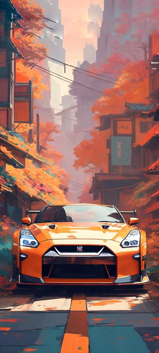 Nissan GTR Japan Art iPhone Wallpaper 4K iPhone Wallpaper Wallpaper Download