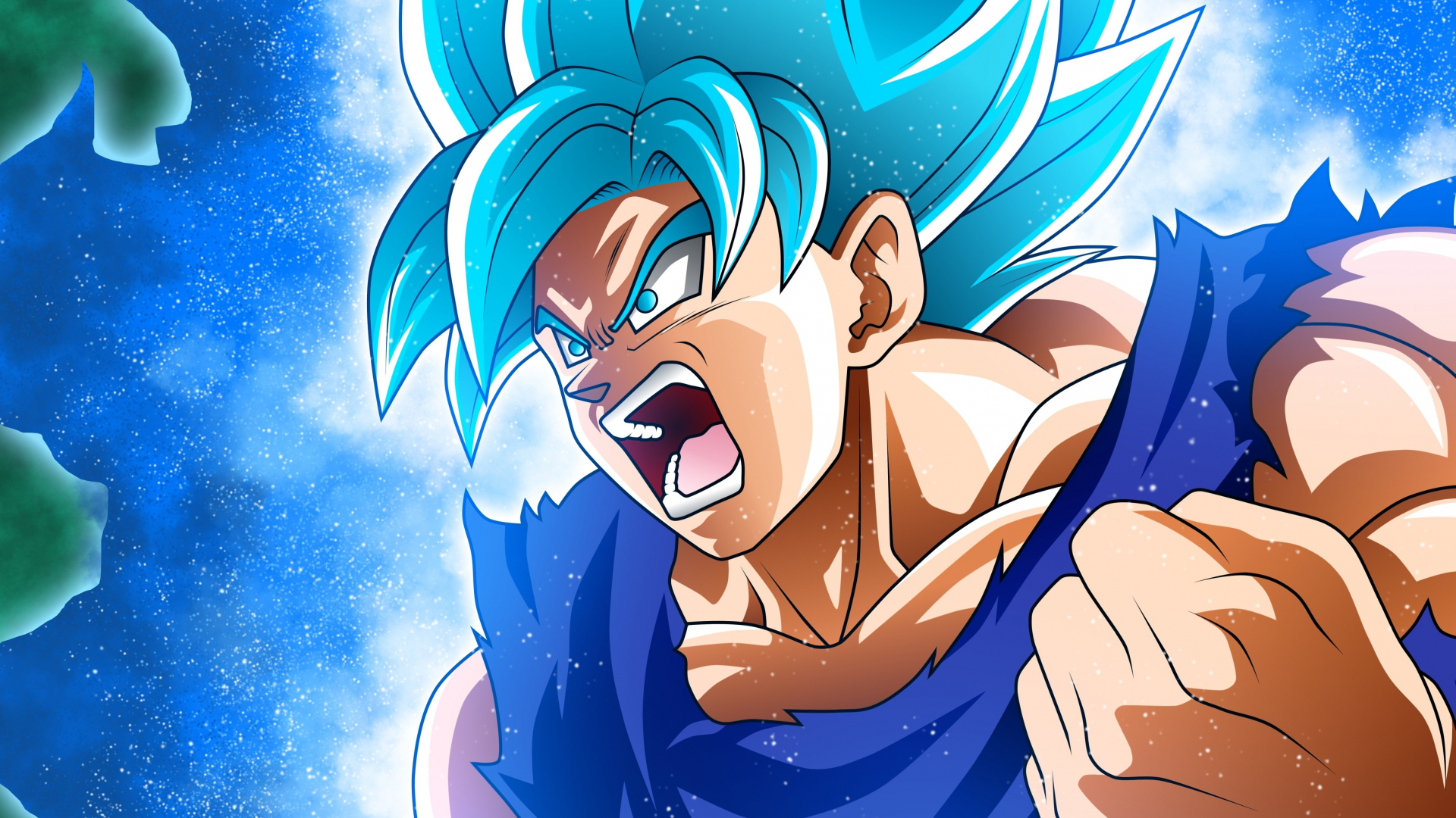 Download wallpaper 1920x1080 super saiyan, goku, dragon ball super, anime, full hd, hdtv, fhd, 1080p wallpaper, 1920x1080 HD background, 6346