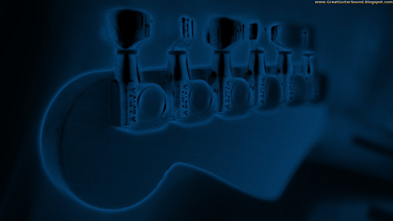 Guitar Wallpaper Blue Black Glow Effect