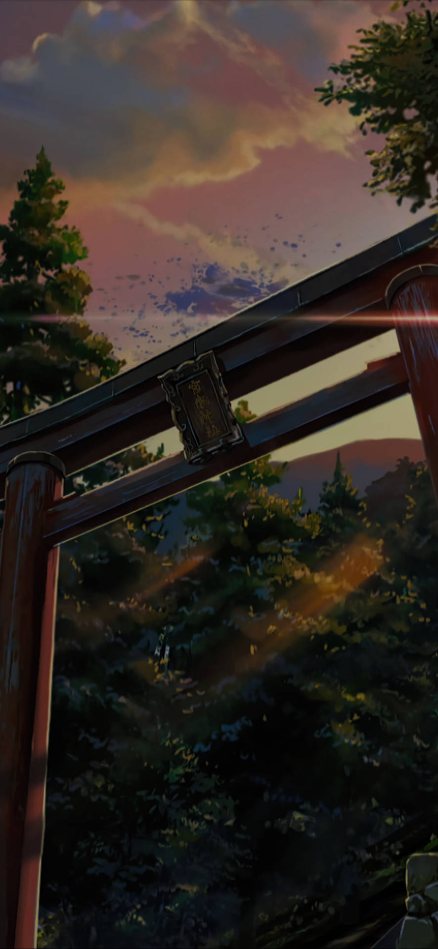 Download Your Name iPhone Torii Sunset Wallpaper