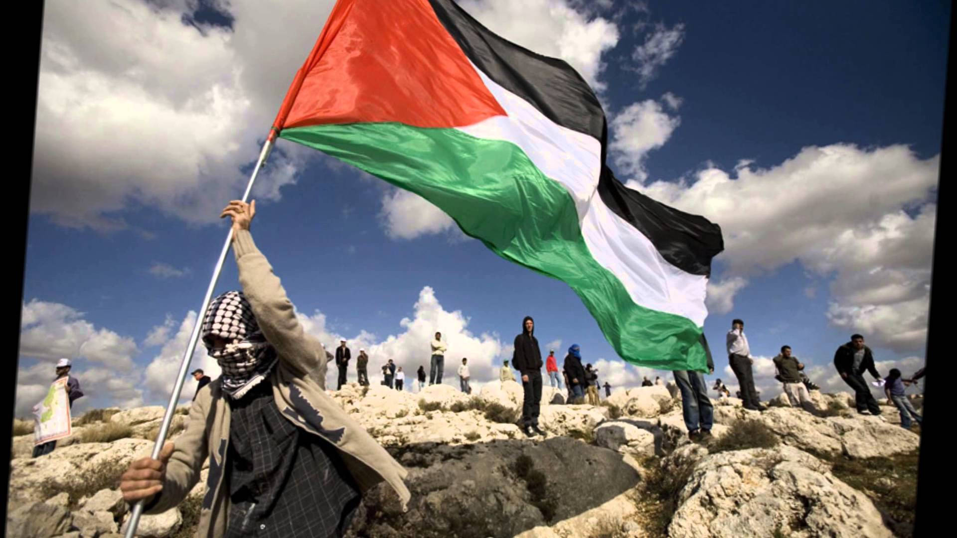 Download Palestine Flag At Mountain Wallpaper