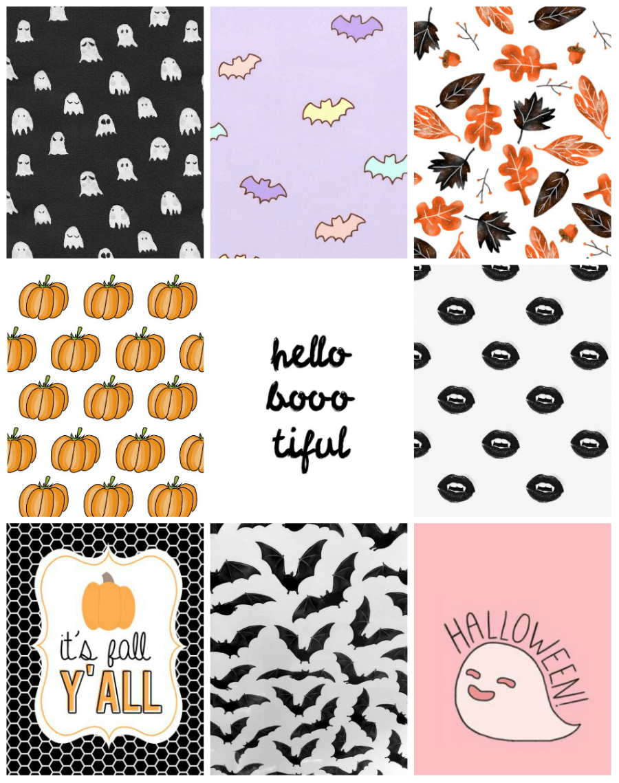 ♯ Kawaii Halloween Background. Halloween background, Kawaii halloween, iPhone wallpaper fall
