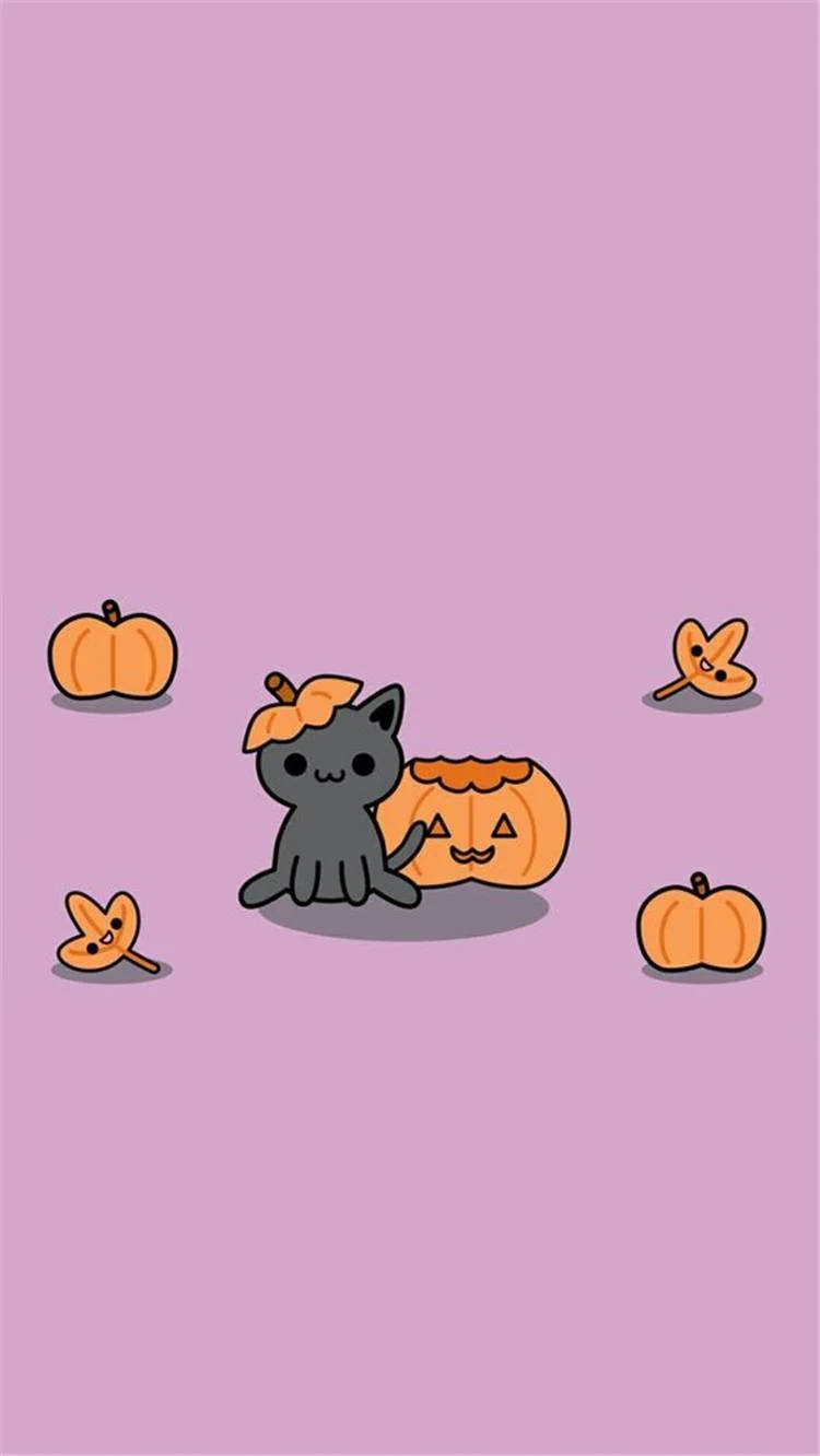Cute Halloween iPhone Black Cat