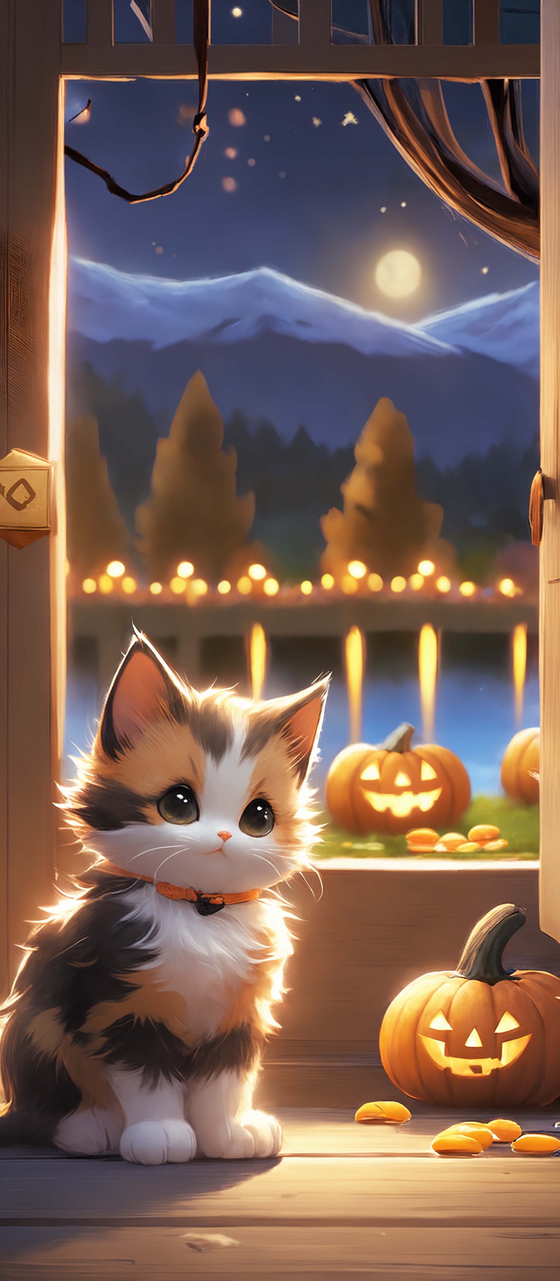 Kittens Halloween wallpaper 02