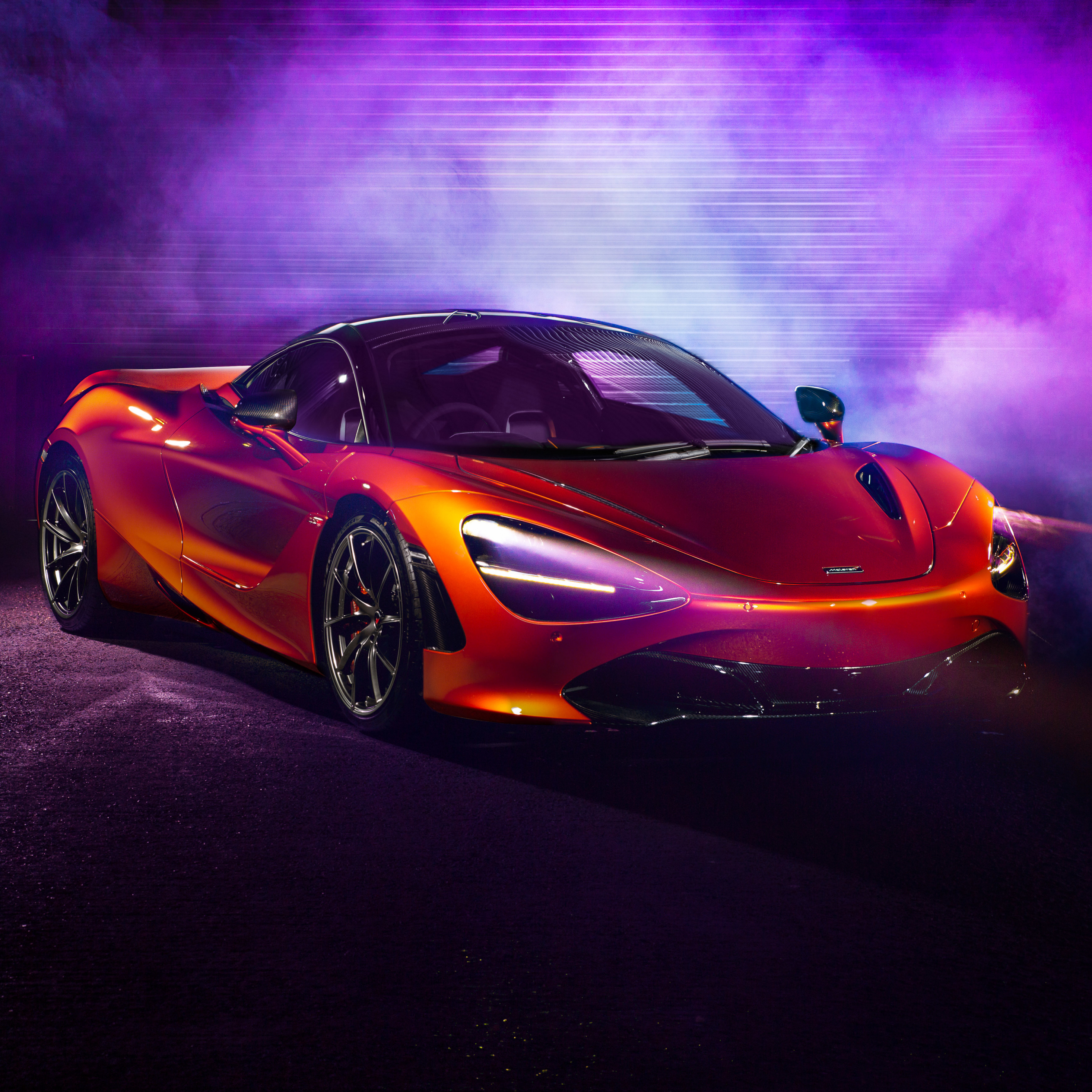 Download wallpaper 2932x2932 mclaren, sports car, smoke, ipad pro retina, 2932x2932 HD background, 15476