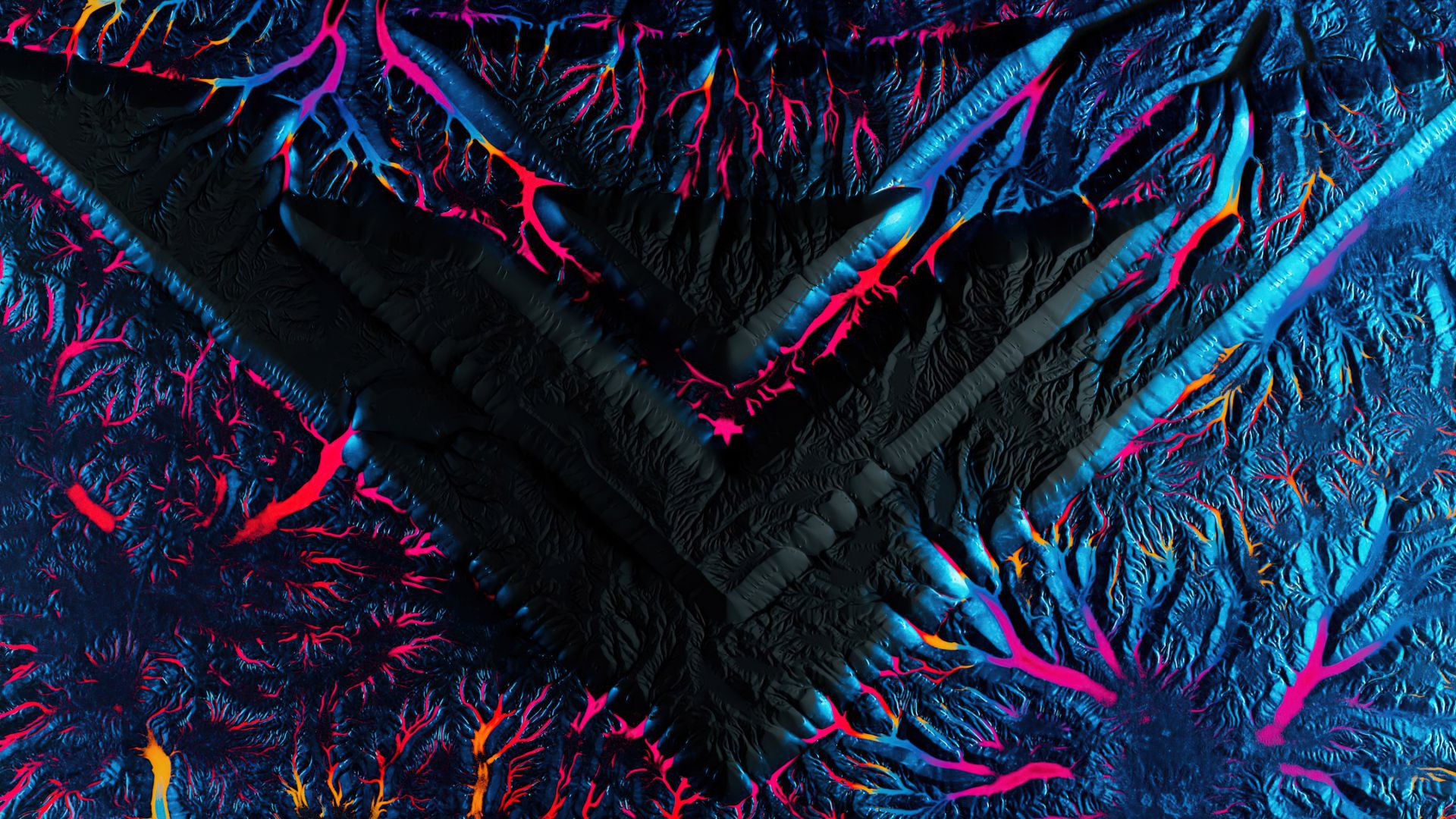 Wallpaper abstract, dark, geometry, 4K