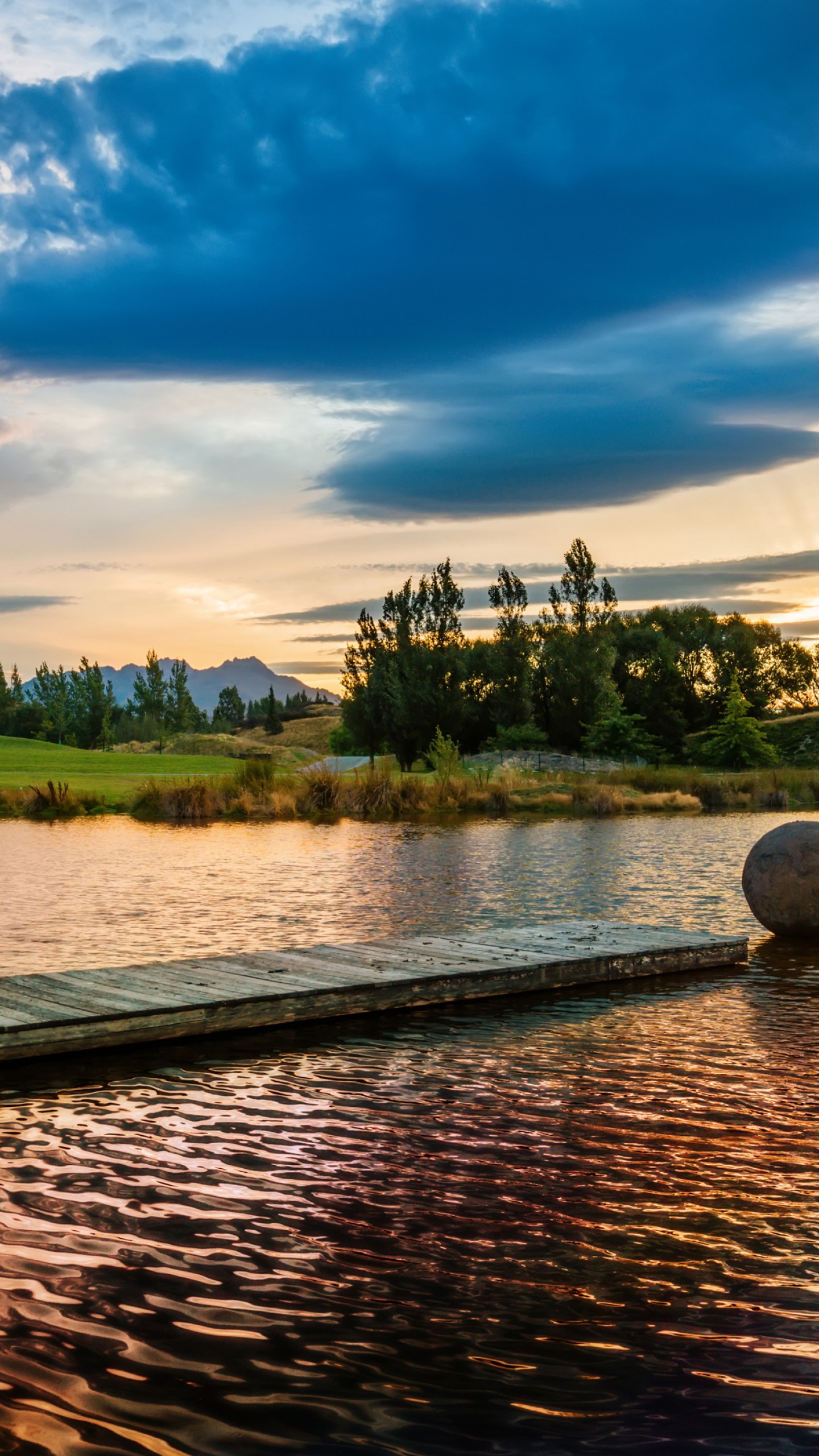 Wallpaper sunset, lake, nature, 4k, Nature