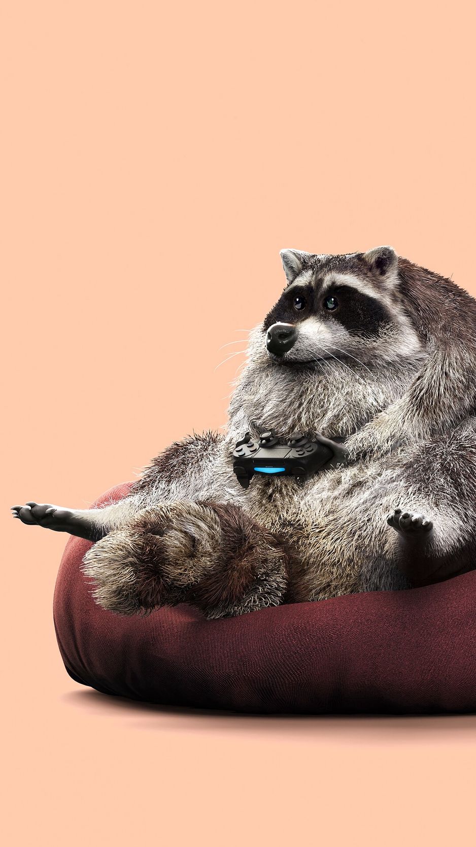 Download Wallpaper 938x1668 Raccoon, Joystick, Funny, Gamepad, Game Iphone 8 7 6s 6 For Parallax HD Background