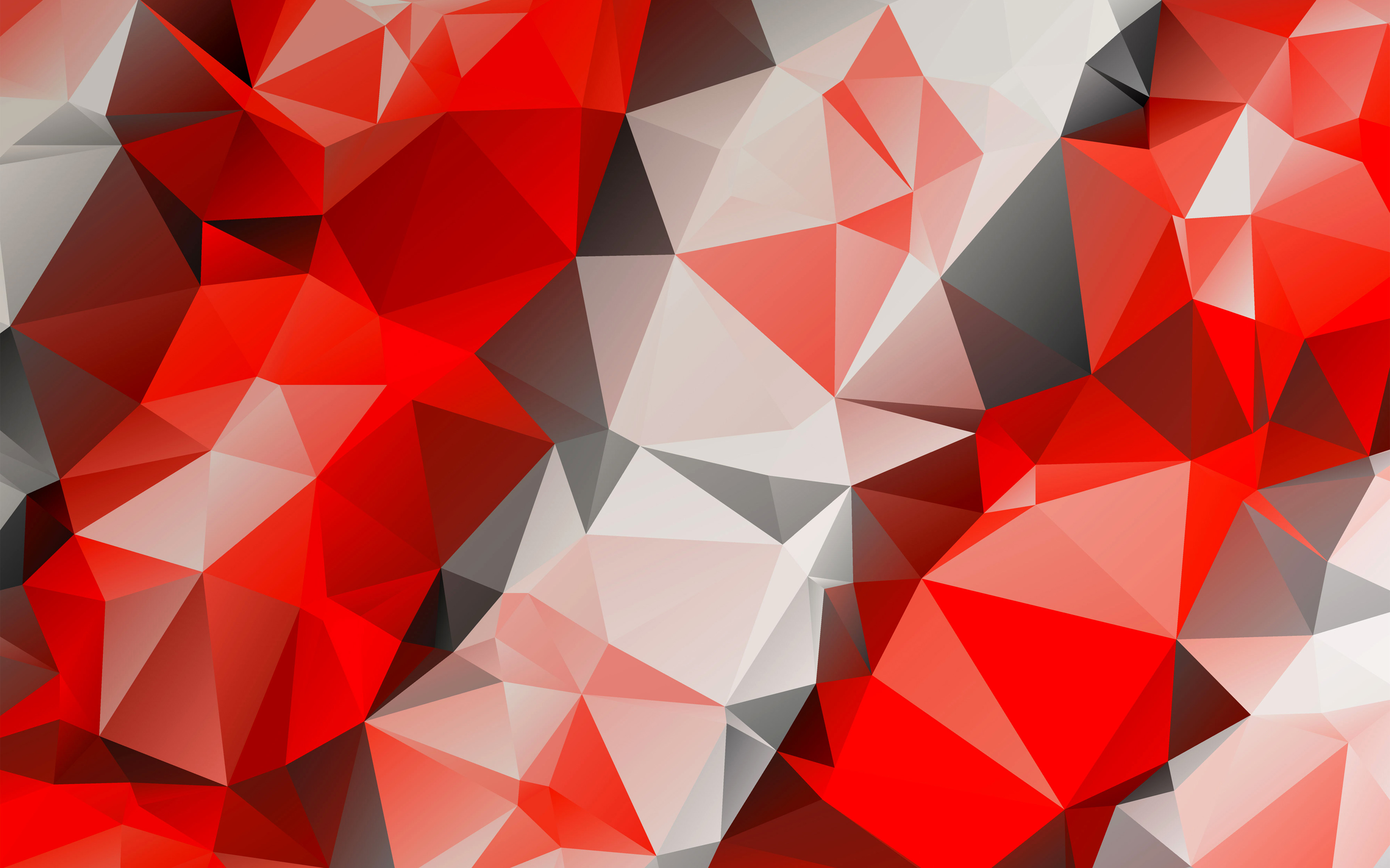 Download wallpaper red low poly background, 4k, abstract crystals, red background, creative, geometric art, low poly patterns, low poly background, geometric shapes, low poly art, 3D textues, abstract textures for desktop with