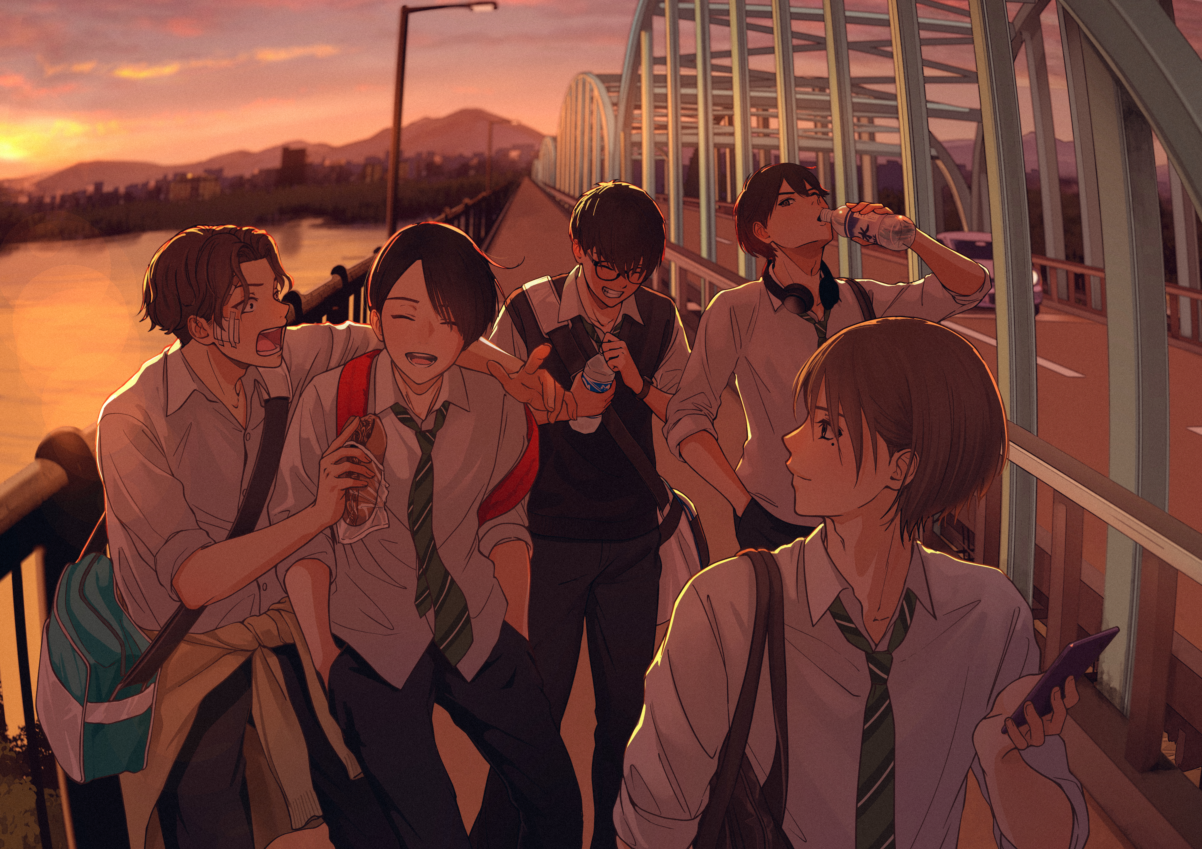 Anime Friends 4k Ultra HD Wallpaper by まかろんＫ