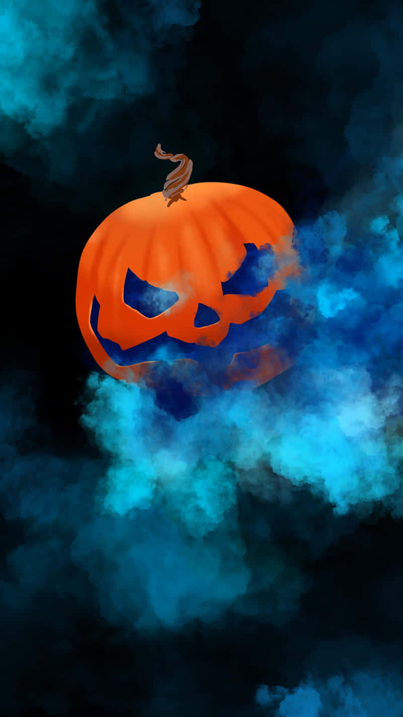 Download Cute Pumpkin iPhone Smoke Wallpaper