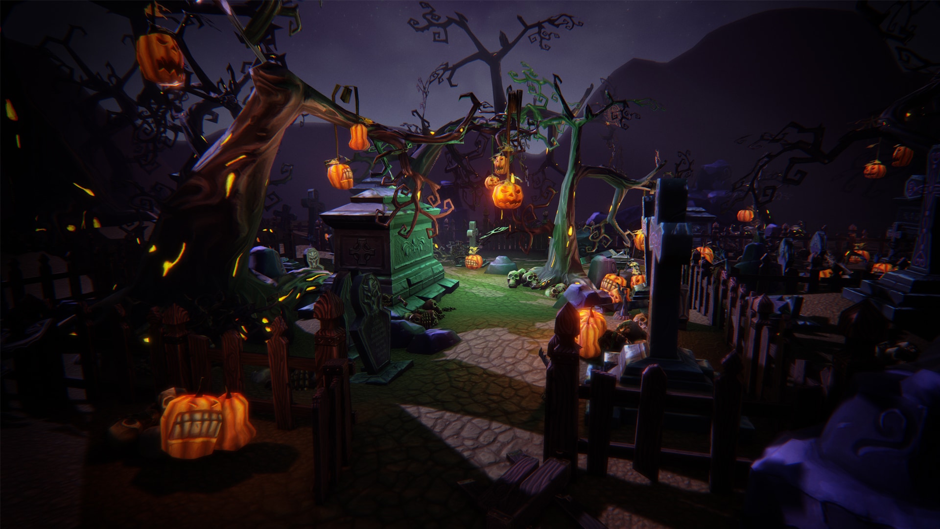 Halloween Graveyard In Environments UE Marketplace