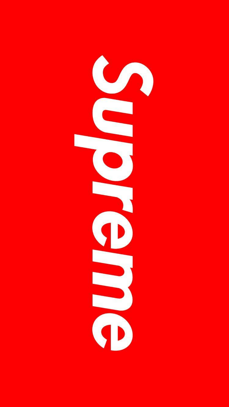 Download Iconic Red And White Supreme iPhone Wallpaper