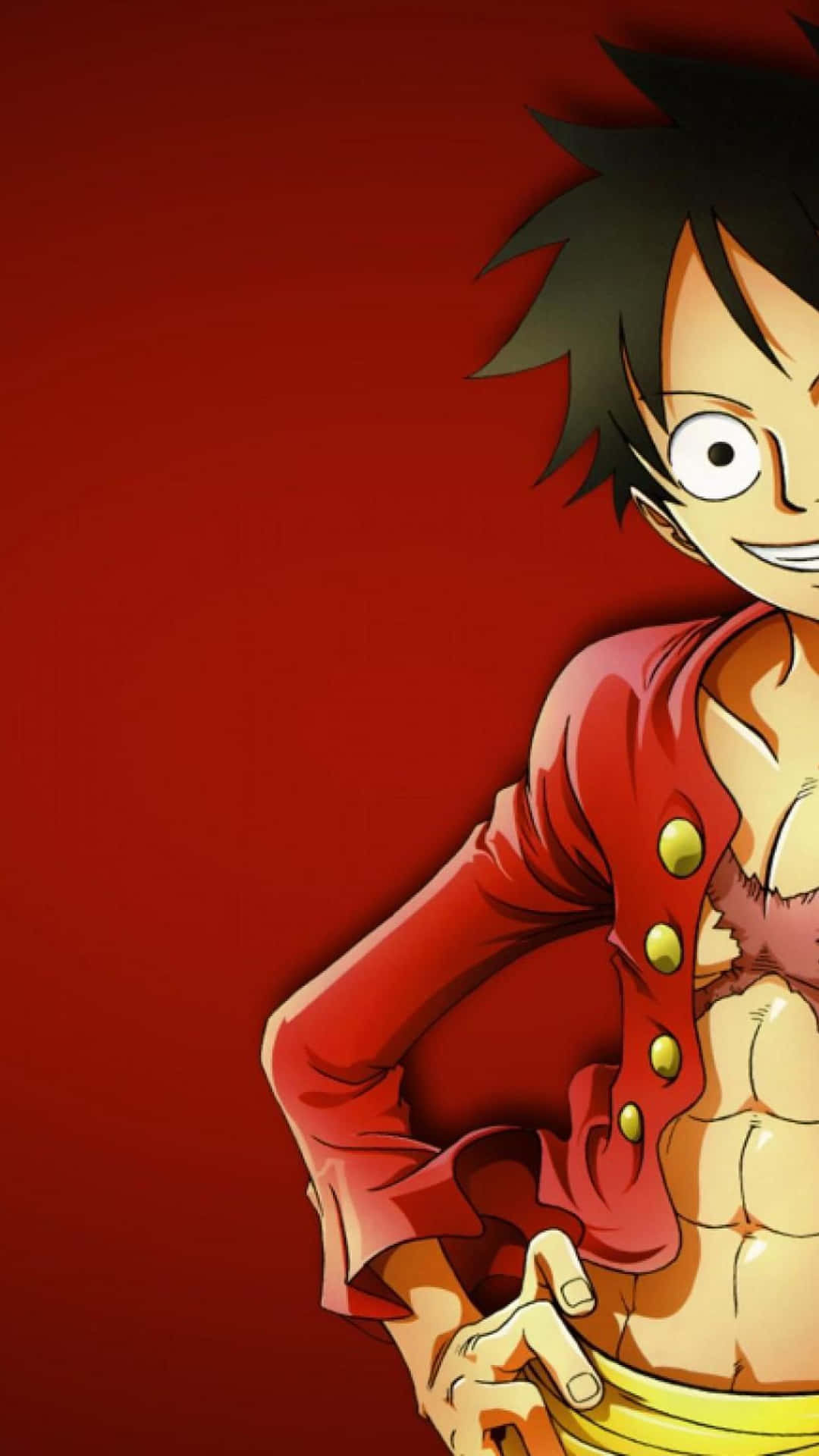 Download Half Body Portrait One Piece Luffy iPhone Wallpaper