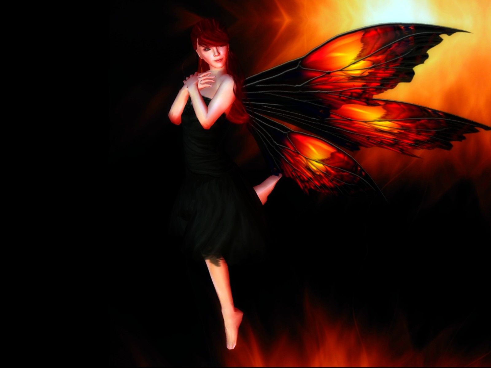 Fire Fairy Queen. Fairy wallpaper, Butterfly fairy, Dark fairy