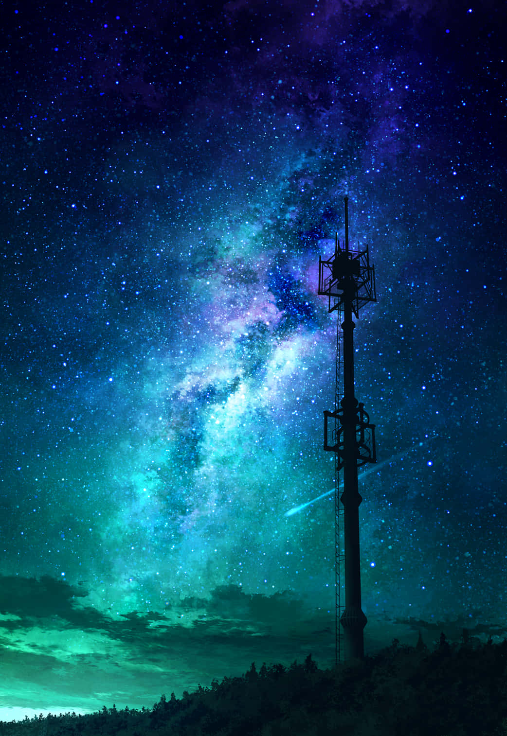 Download Caption: Breathtaking Encounter with the Magical Night Sky Wallpaper