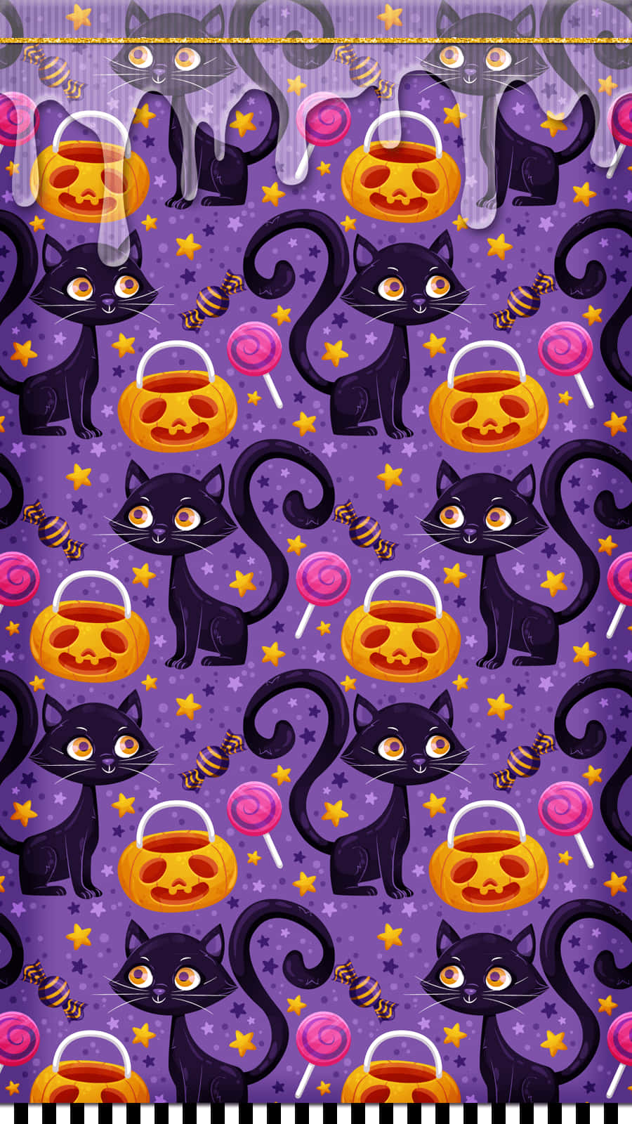 Download Enchanting Purple Halloween Night Wallpaper