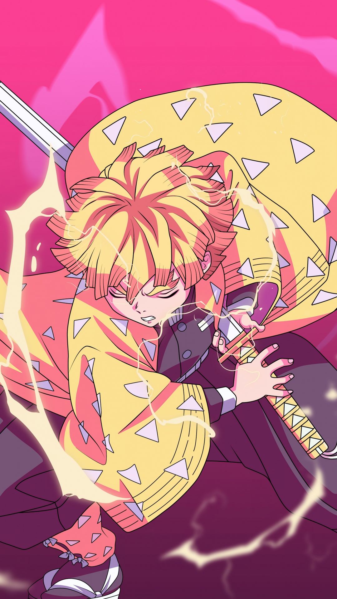 Zenitsu Agatsuma Wallpaper 4K, Demon