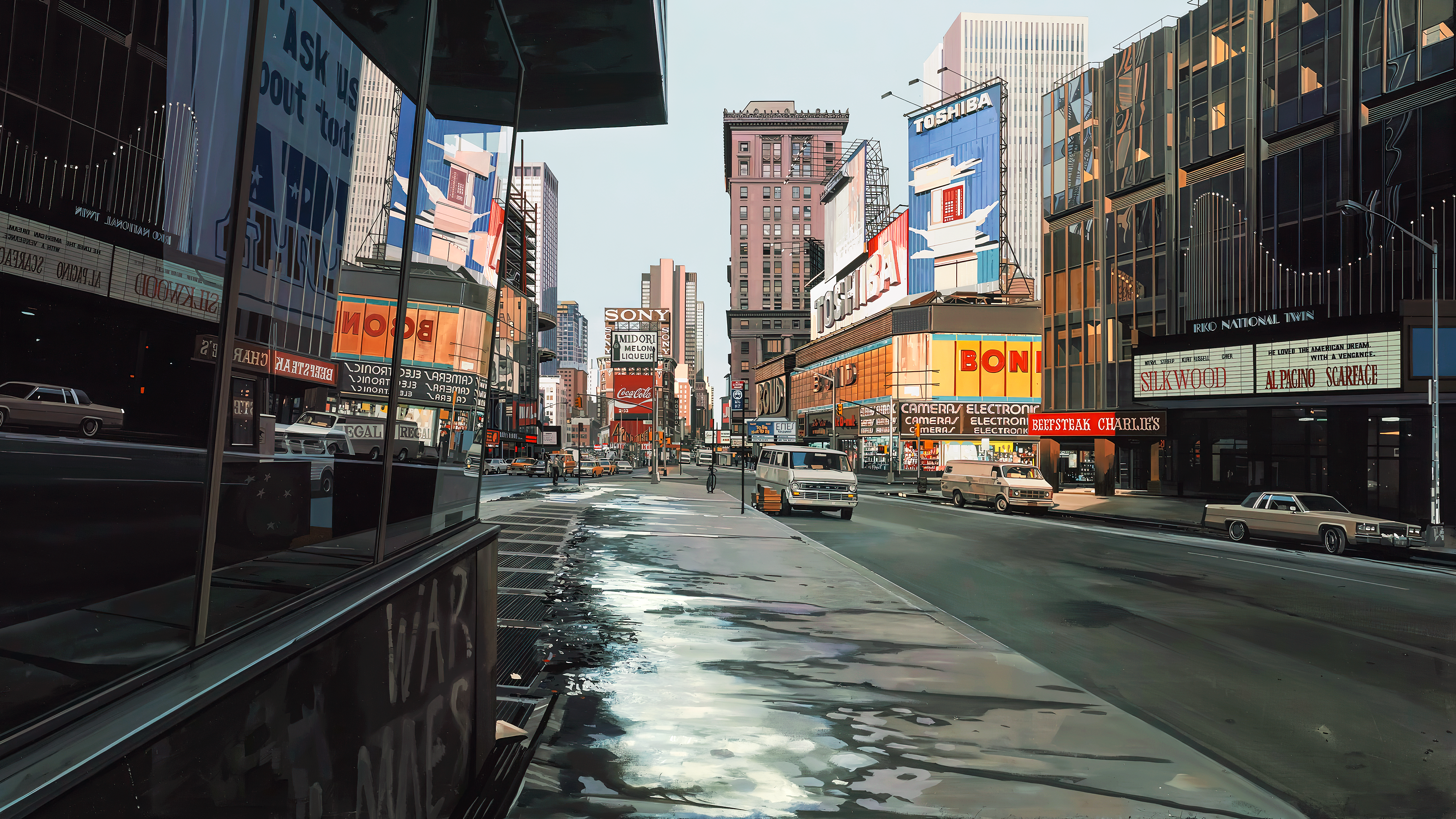Times Square At 3:53 P.M., Winter, 1985 by Richard Estes [3840x2160]