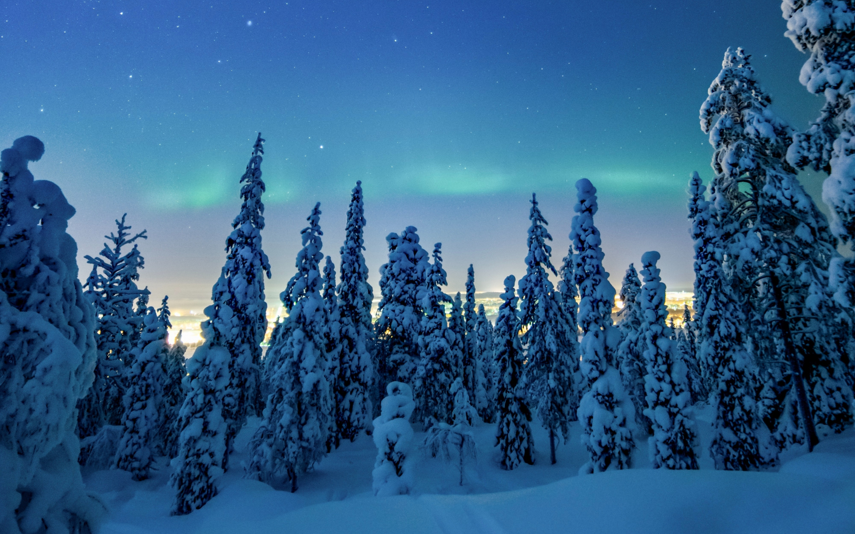 Download wallpaper 1680x1050 winter, dawn, colorful sky, trees, 16:10 widescreen 1680x1050 HD background, 23743