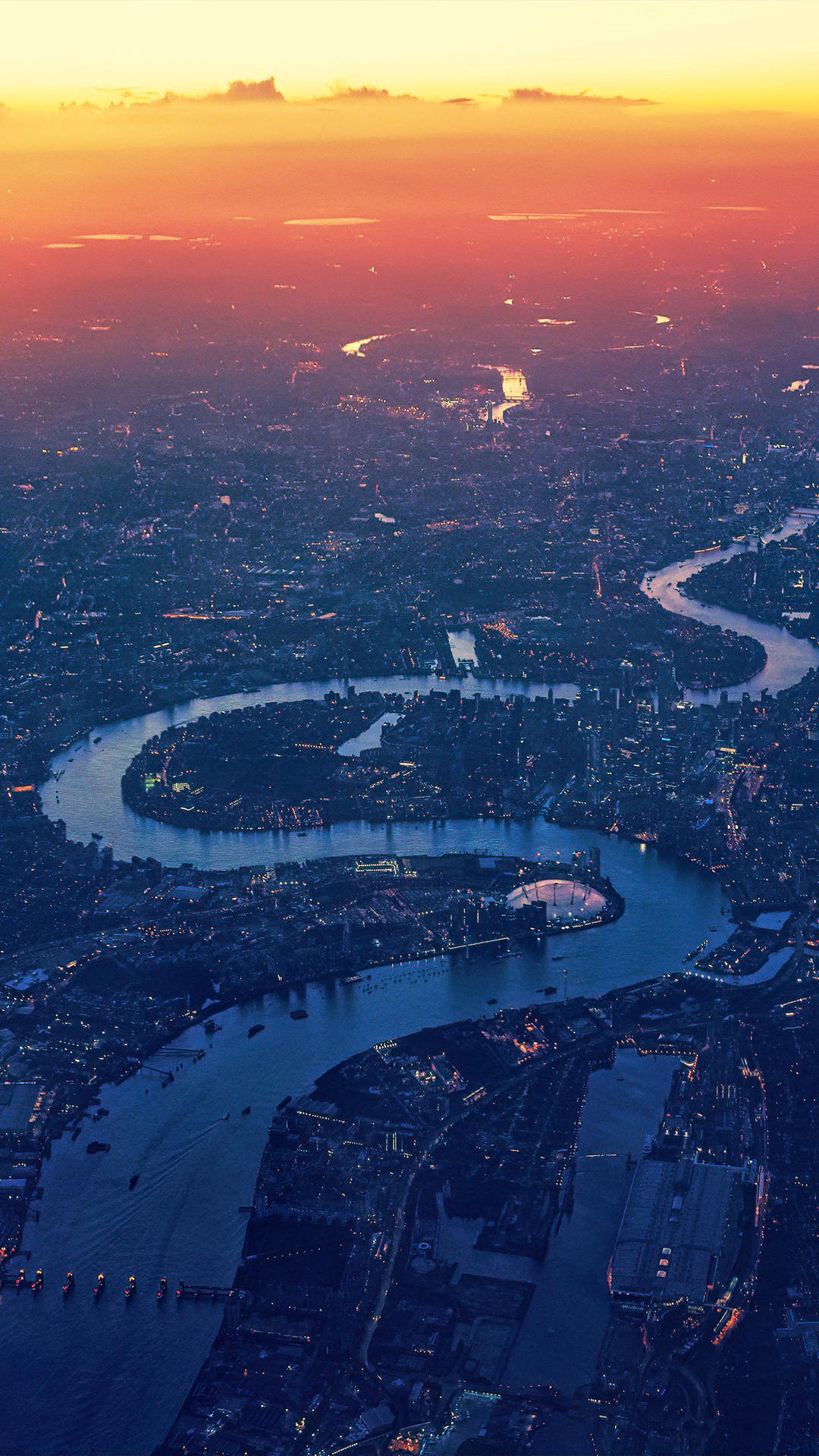 Download River Thames 4k Ultra iPhone Aerial Wallpaper