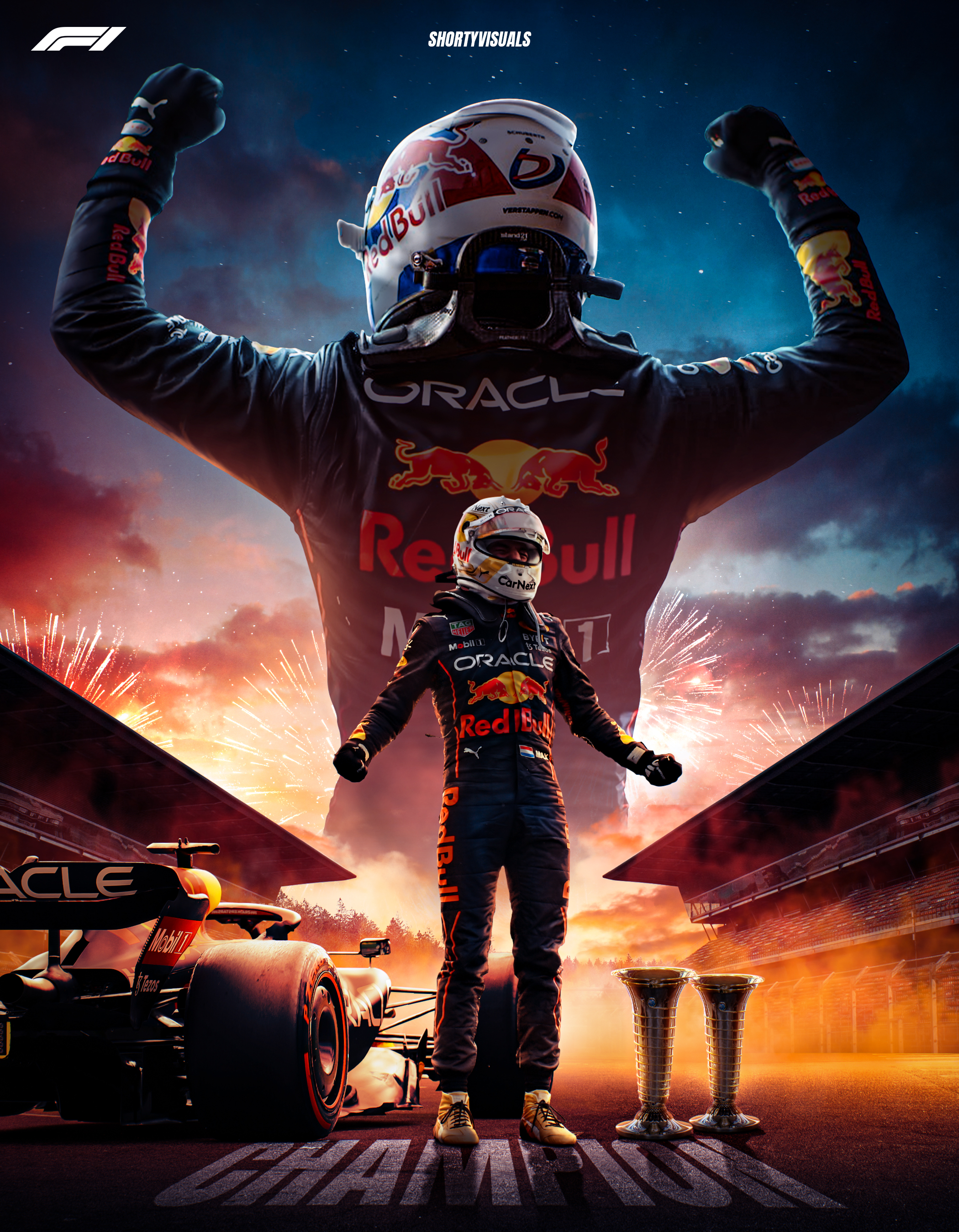 Max Verstappen 2022 Drivers World Champion Poster
