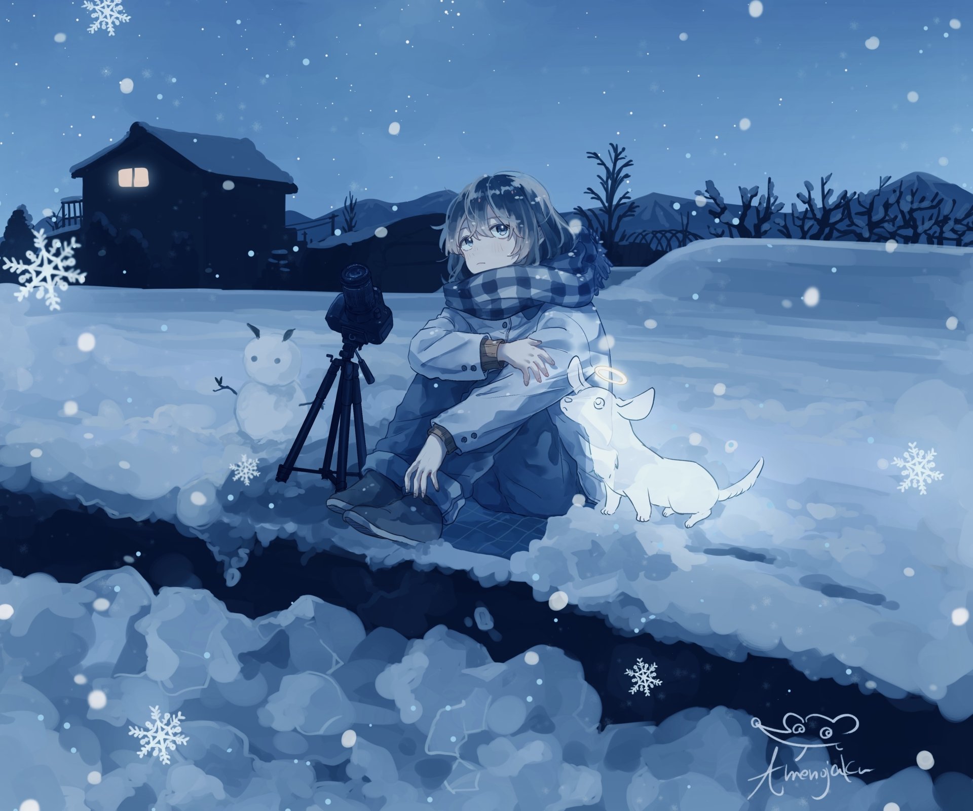 Download Winter Anime Girl Anime Girl Winter Anime 4k Ultra HD Wallpaper