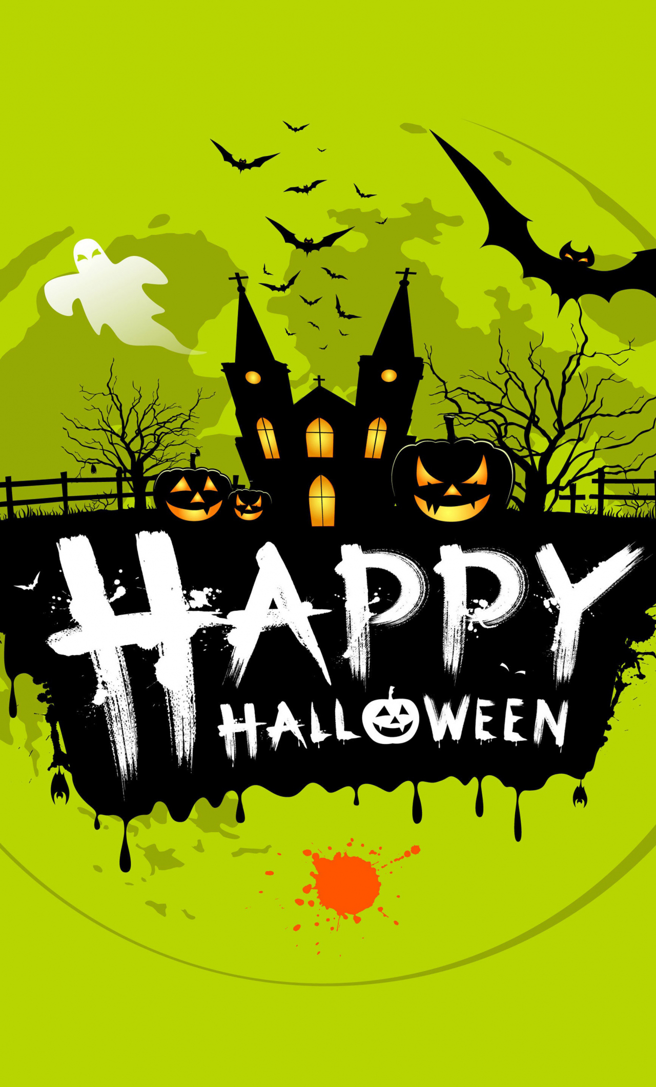 Download wallpaper 1280x2120 halloween, minimal, digital art, typography, iphone 6 plus, 1280x2120 HD background, 655
