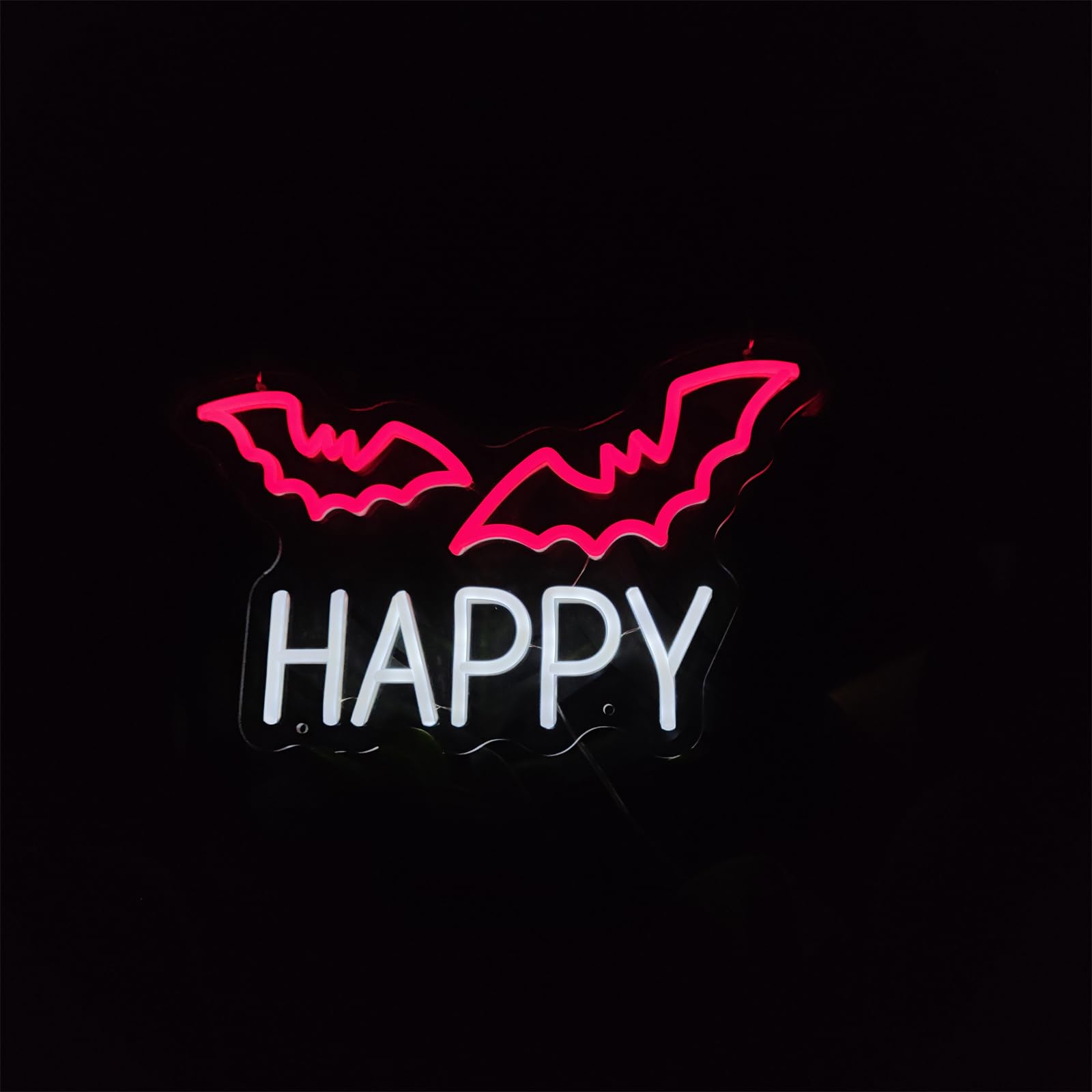 Amazon.com, Happy Halloween Neon Signs for Wall Decor, 19.7 * 12 inches Led Neon Lights Signs with Dimmable, perfect for Halloween, Bedroom, Birthday Party, Wedding, Pub Bar, Shop, Room, Gifts, INSNEnN