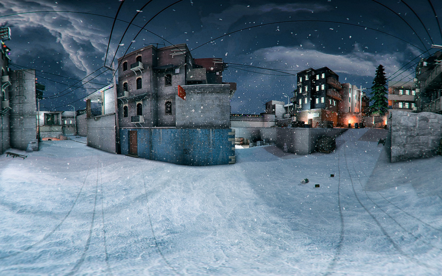 Download Wallpaper Winter, Snow, Winter, Snow, Counter Strike, Cs Go, De_dust2, De_dust2_winter, Give, De_dust2_snow (old Version), Section Games In Resolution 1440x900