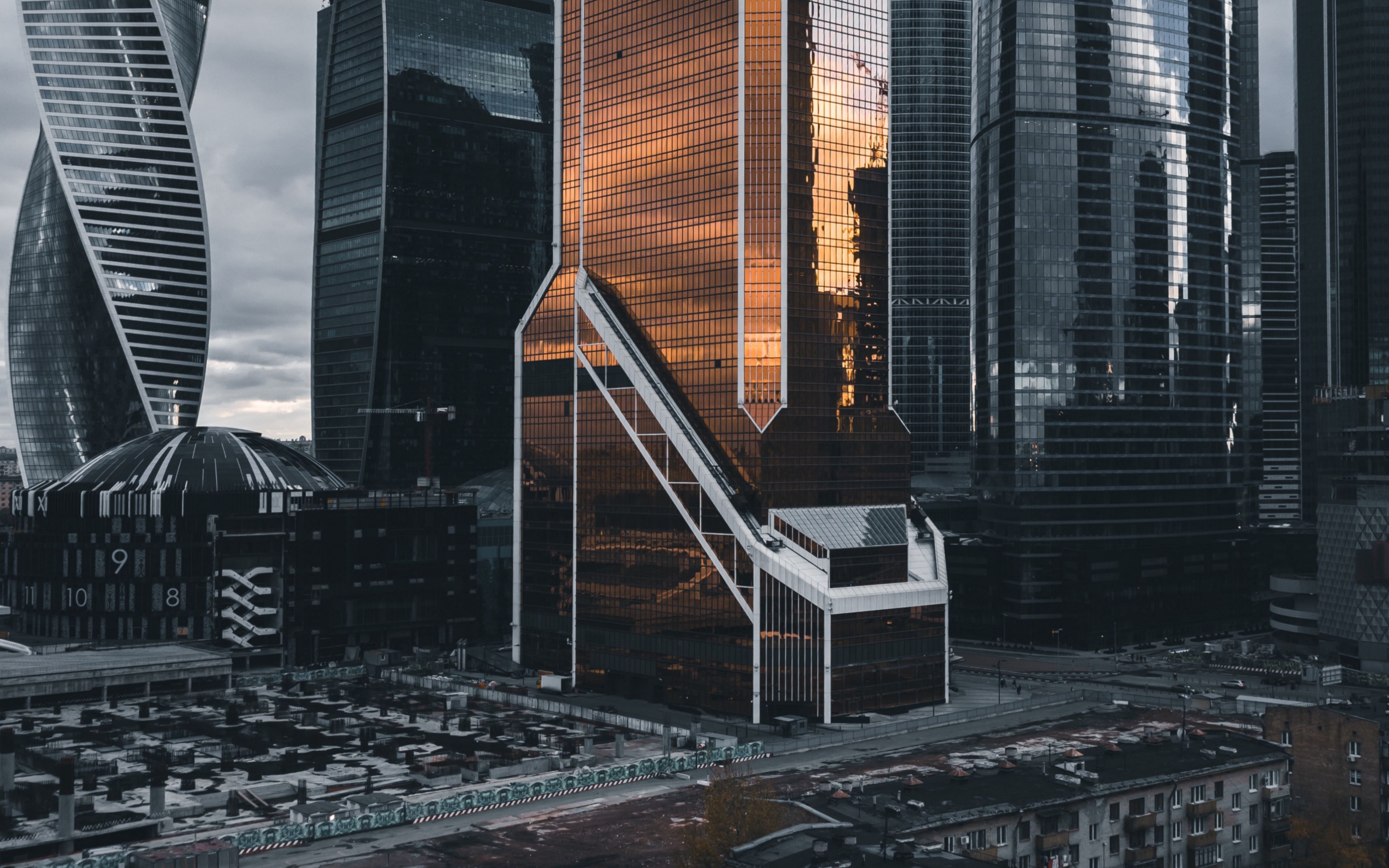 Download wallpaper 3840x2400 moscow city, skyscrapers, architecture, moscow, russia 4k ultra HD 16:10 HD background