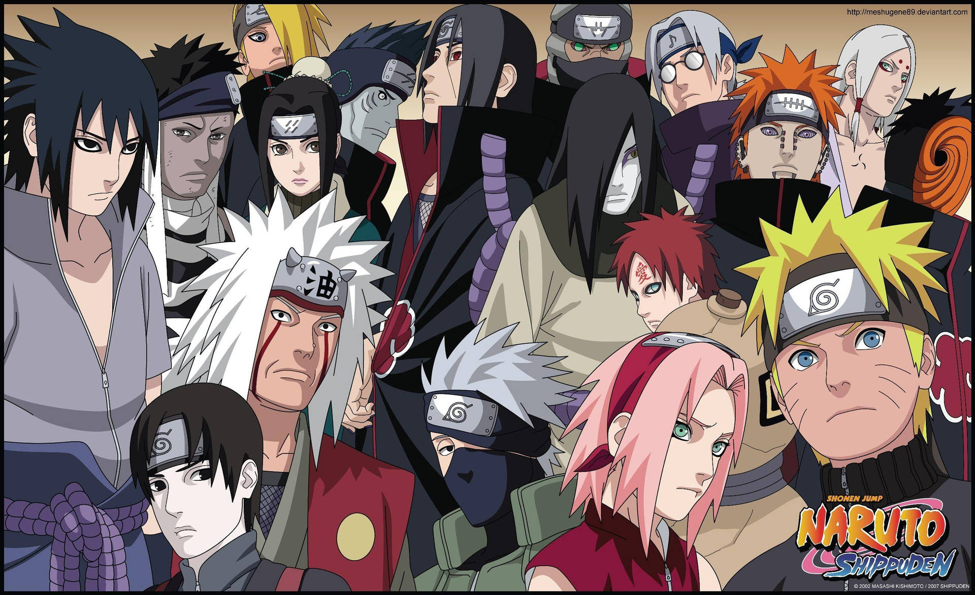 Download Naruto Shippuden All Characters Serious Wallpaper