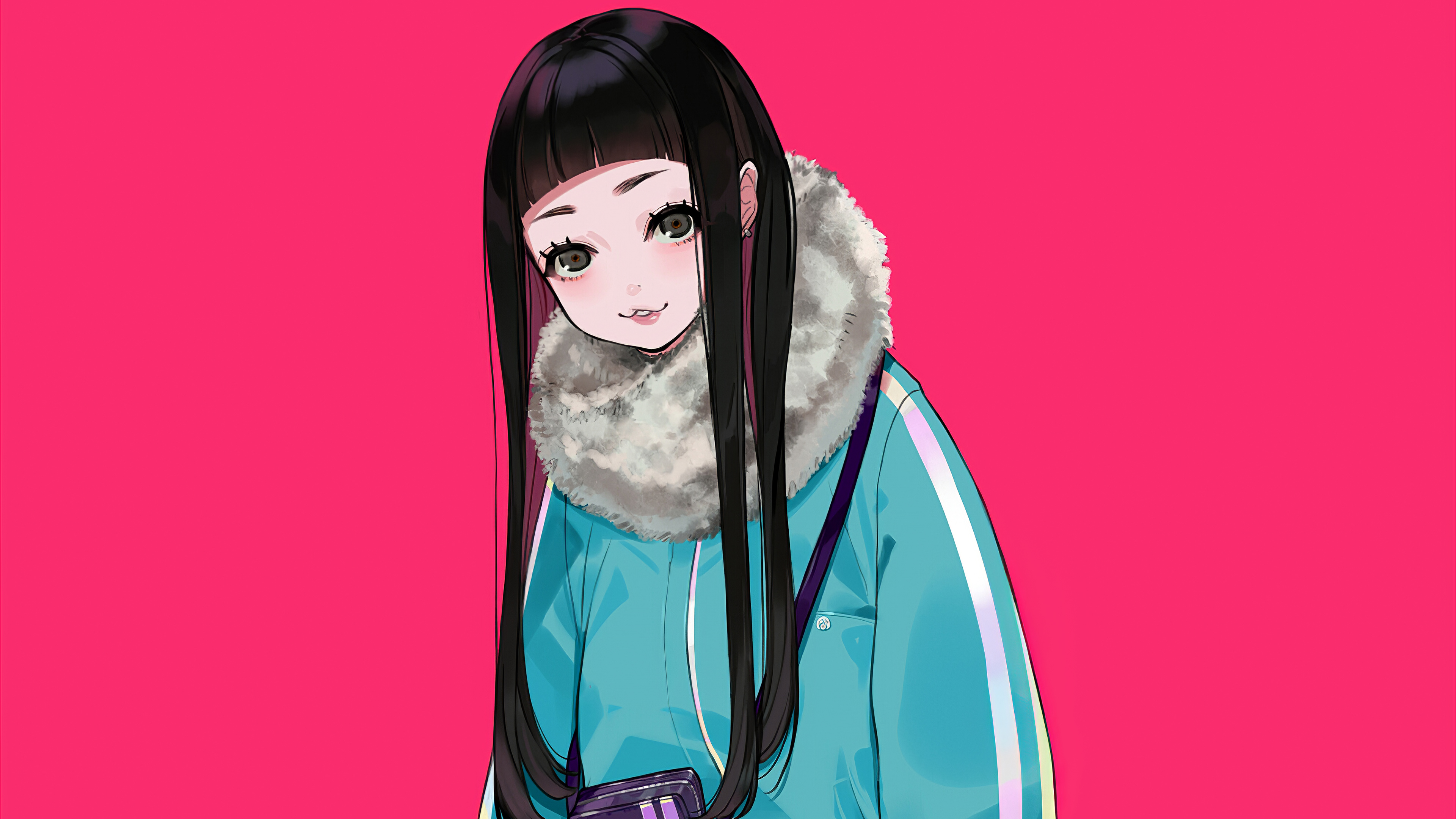 Anime Girl Winter Minimal 4k Wallpaper, HD Anime Wallpaper, 4k Wallpaper Image, Background, Photos and Picture