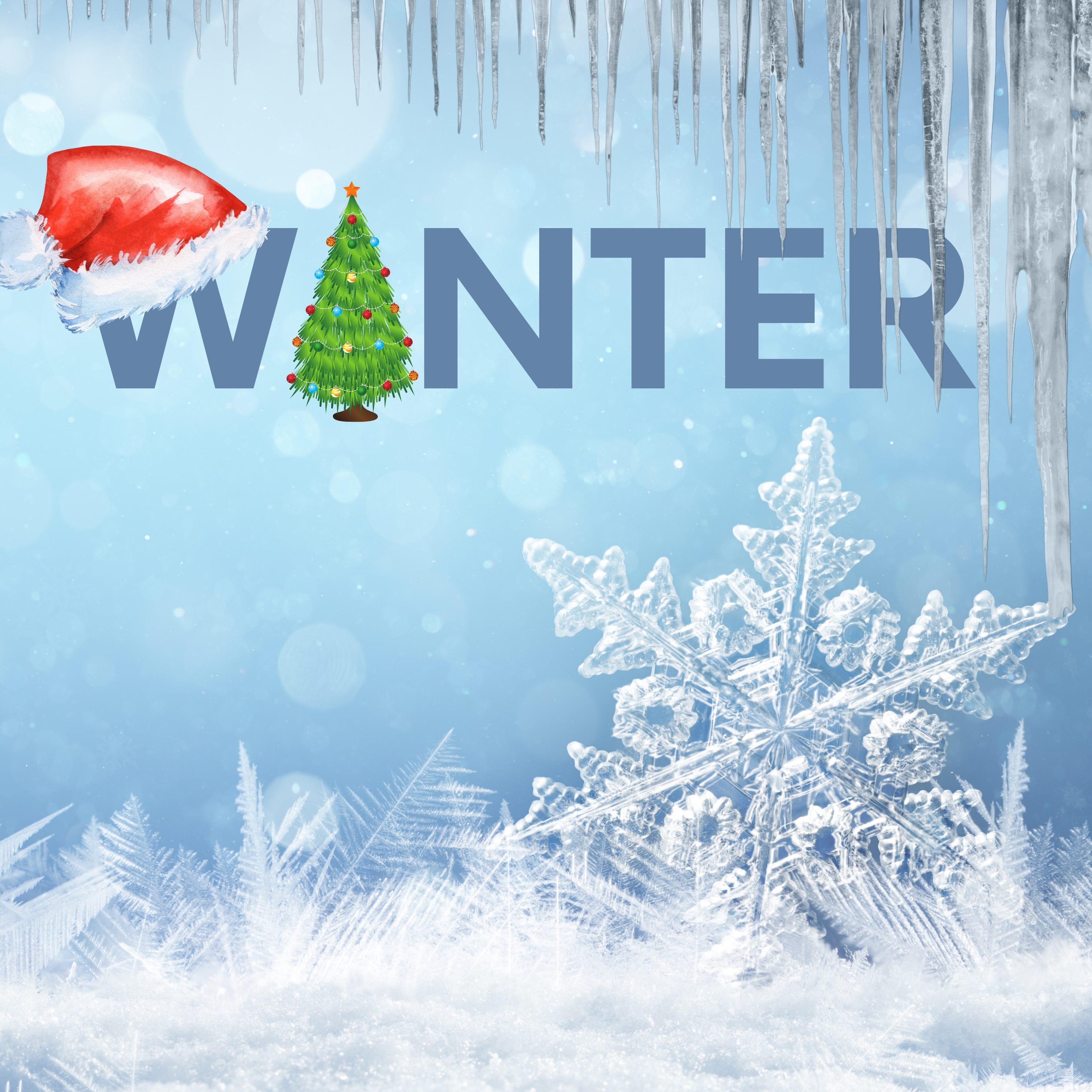 Winter Snow Christmas Tree iPad