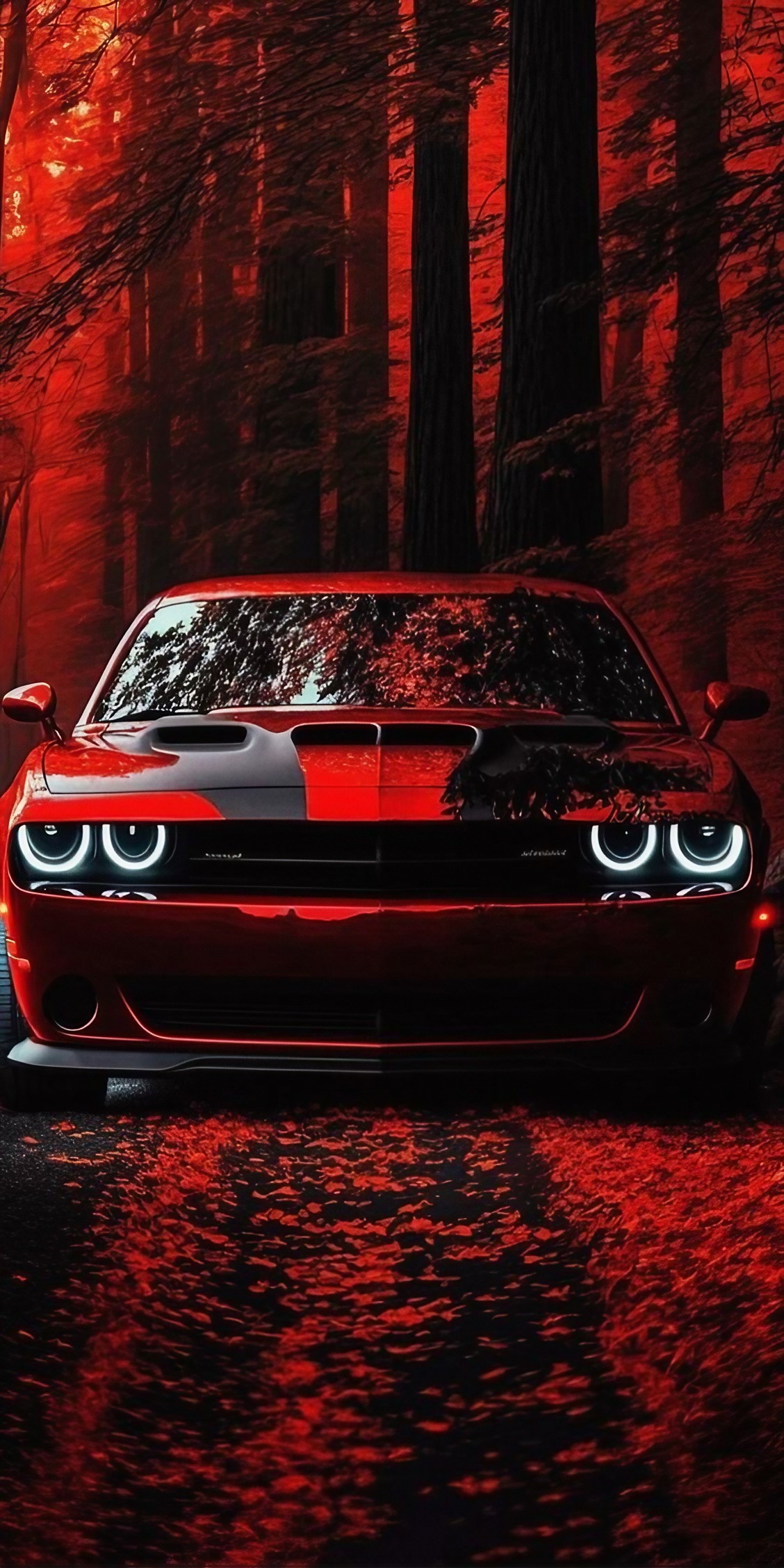 Autumn car vertical Wallpaper Download