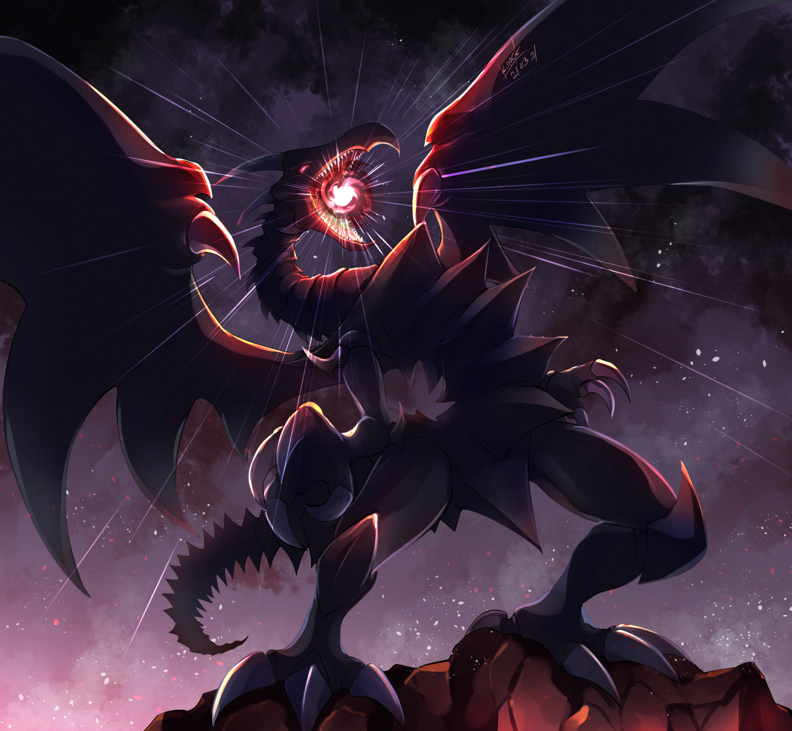 Anime, Yu Gi Oh!, Red Eyes Black Dragon, Artwork, Digital Art, Fan Art, Trading Card Games, Dragonx1440 Wallpaper