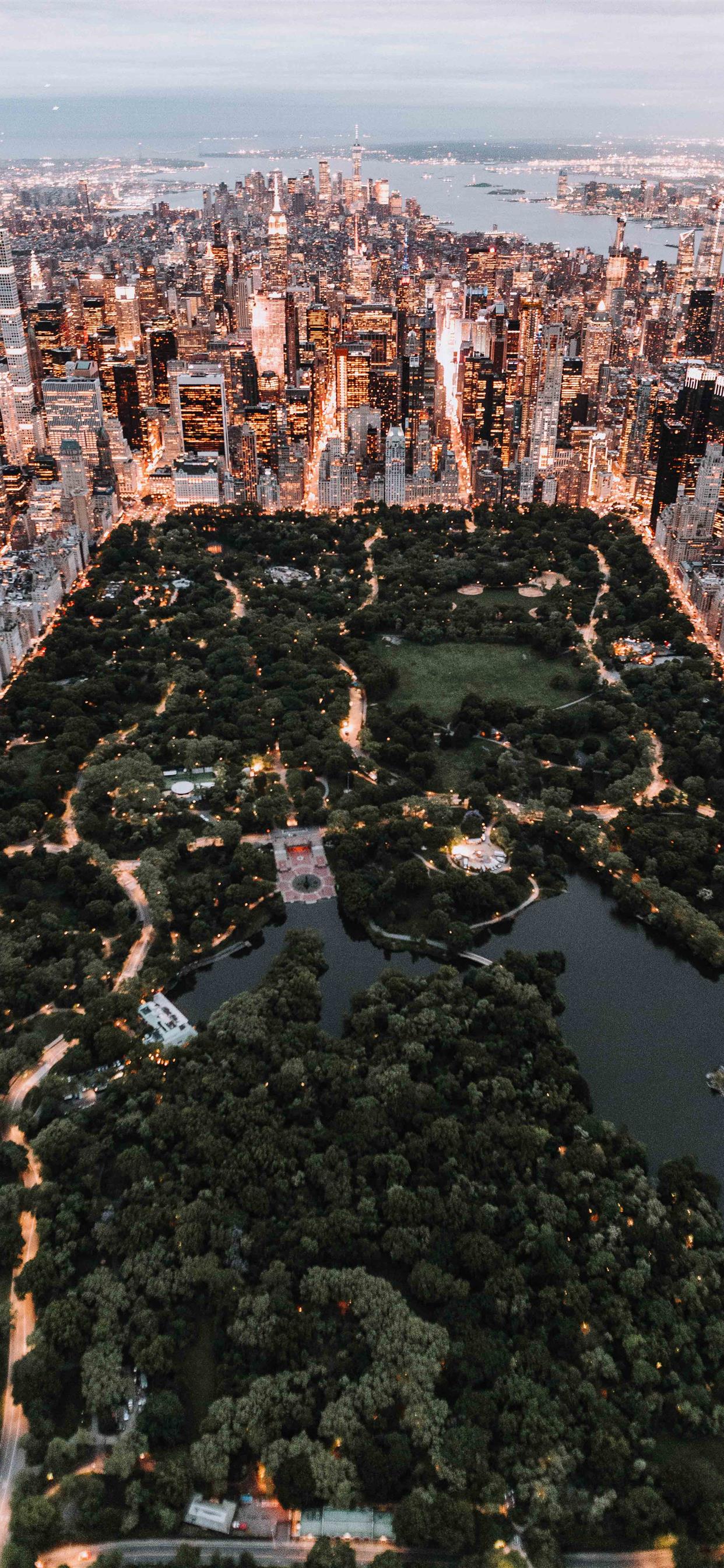 Central Park from above New York City iPhone 11 Wallpaper Free Download