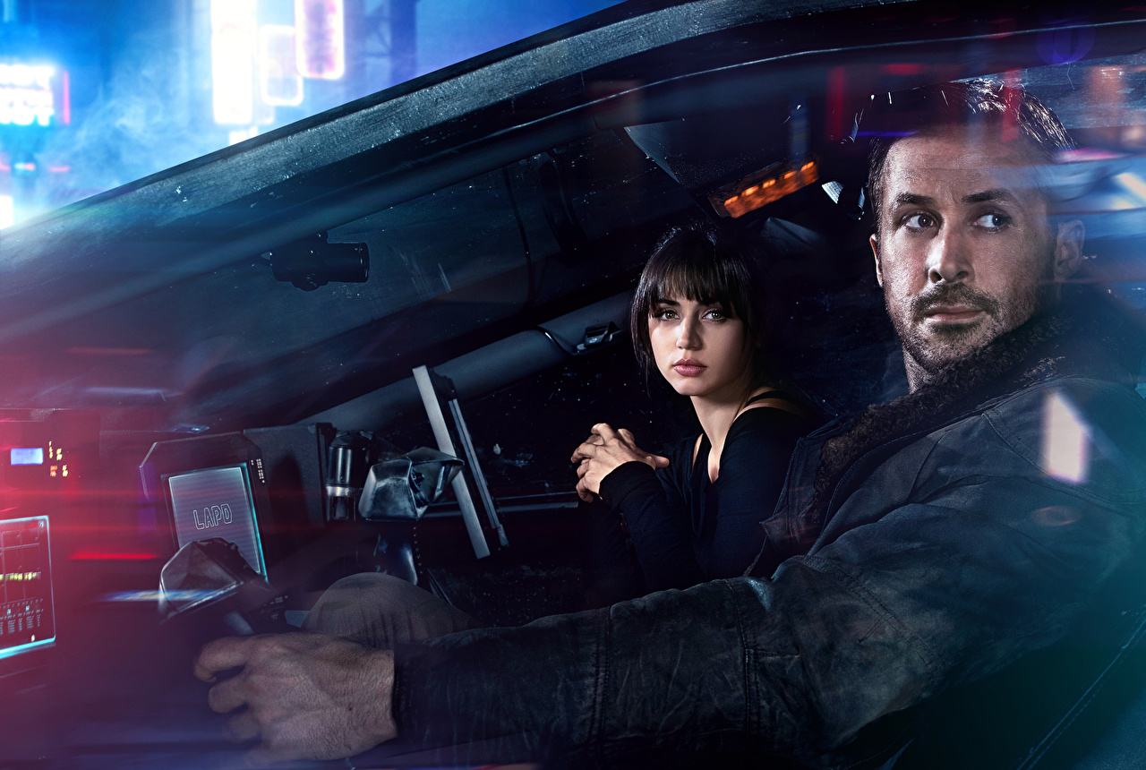Desktop Wallpaper Blade Runner 2049 Man Ryan Gosling young woman