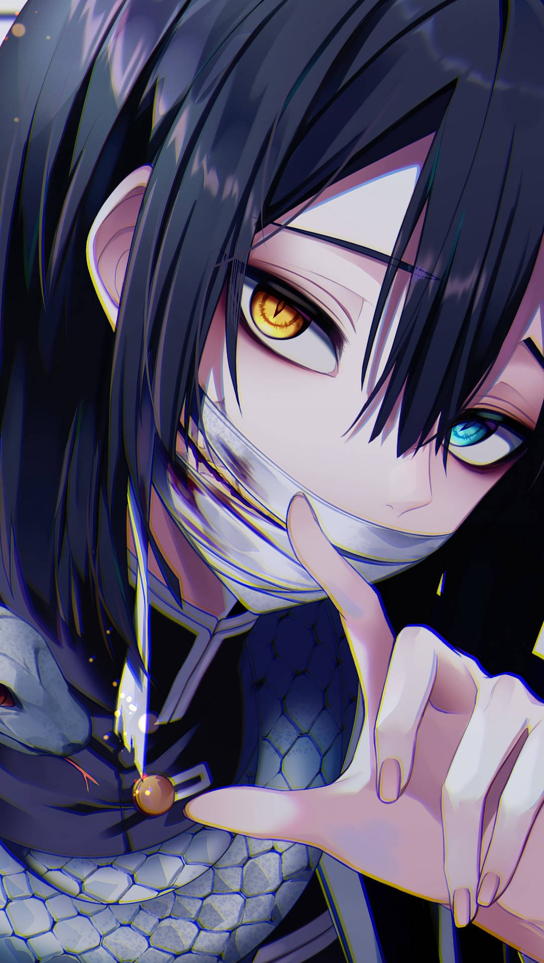 Download Obanai Iguro Demon Slayer IPhone Wallpaper