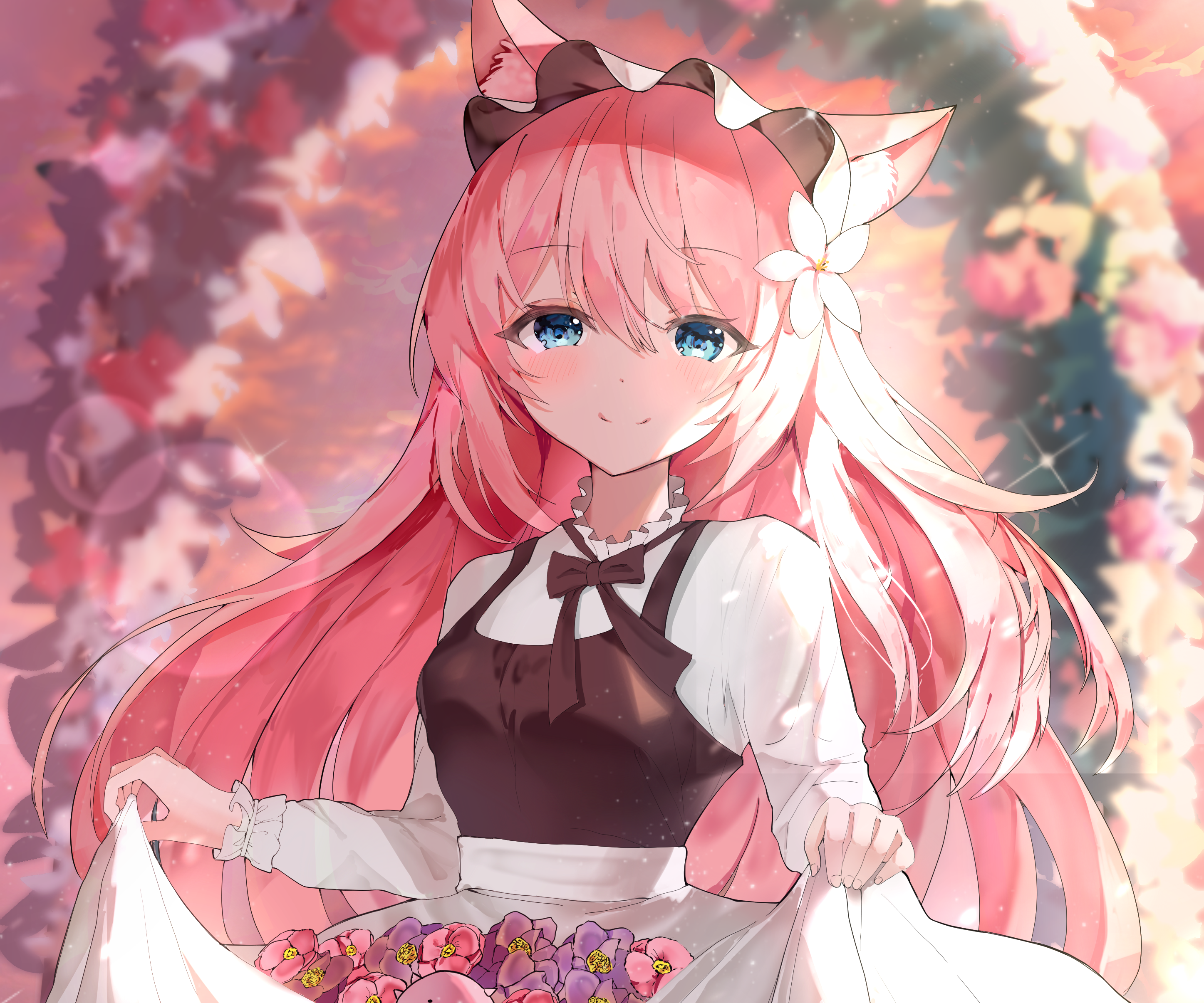 Maid Pink Hair Anime Girl Anime Girl
