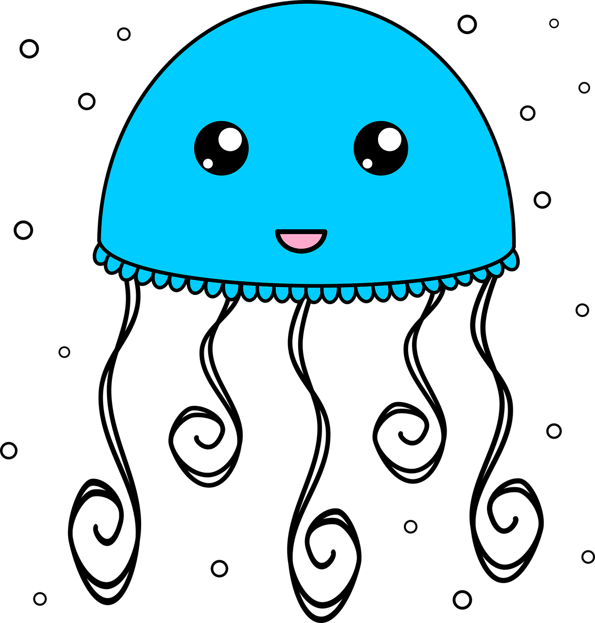 Download Jellyfish Kawaii Cute Royalty Free Vector Graphic
